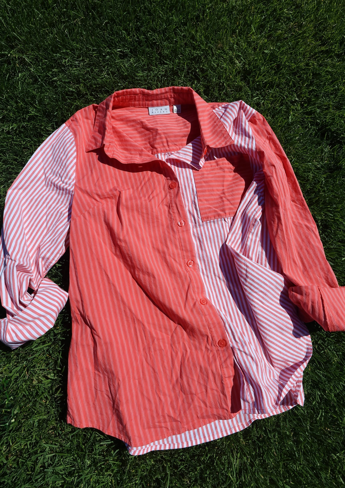 Two Pattern Button Up Shirt