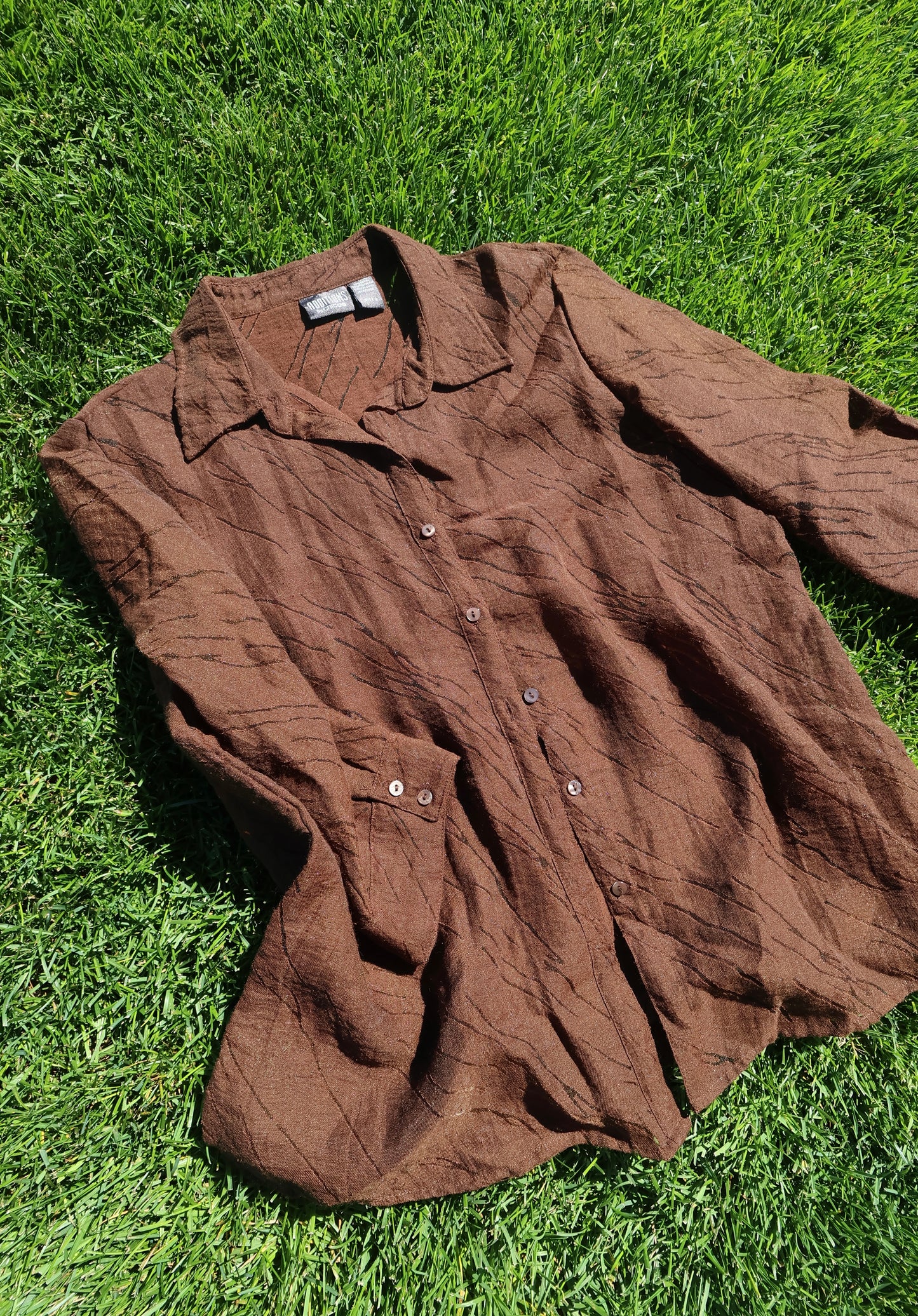 Brown Chicos Sheer Button Up