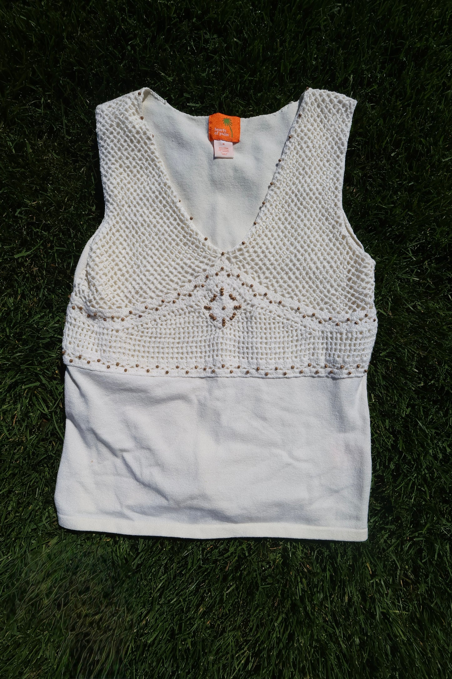 Knit Crochet and Beaded Summer Top