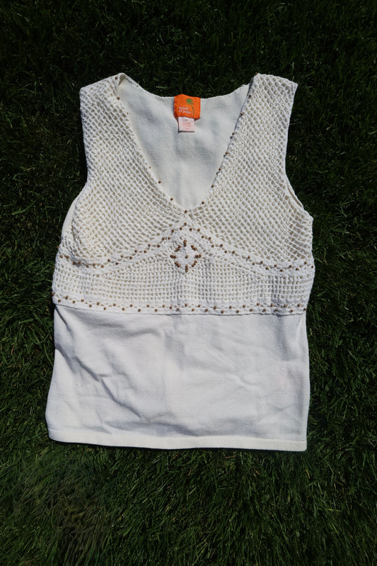 Knit Crochet and Beaded Summer Top