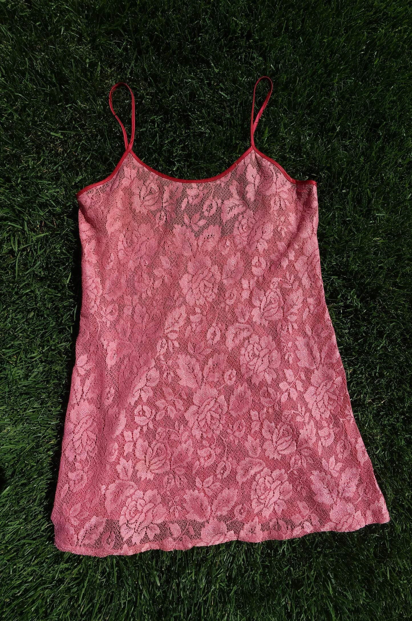Pink Vintage Lace Layering Piece
