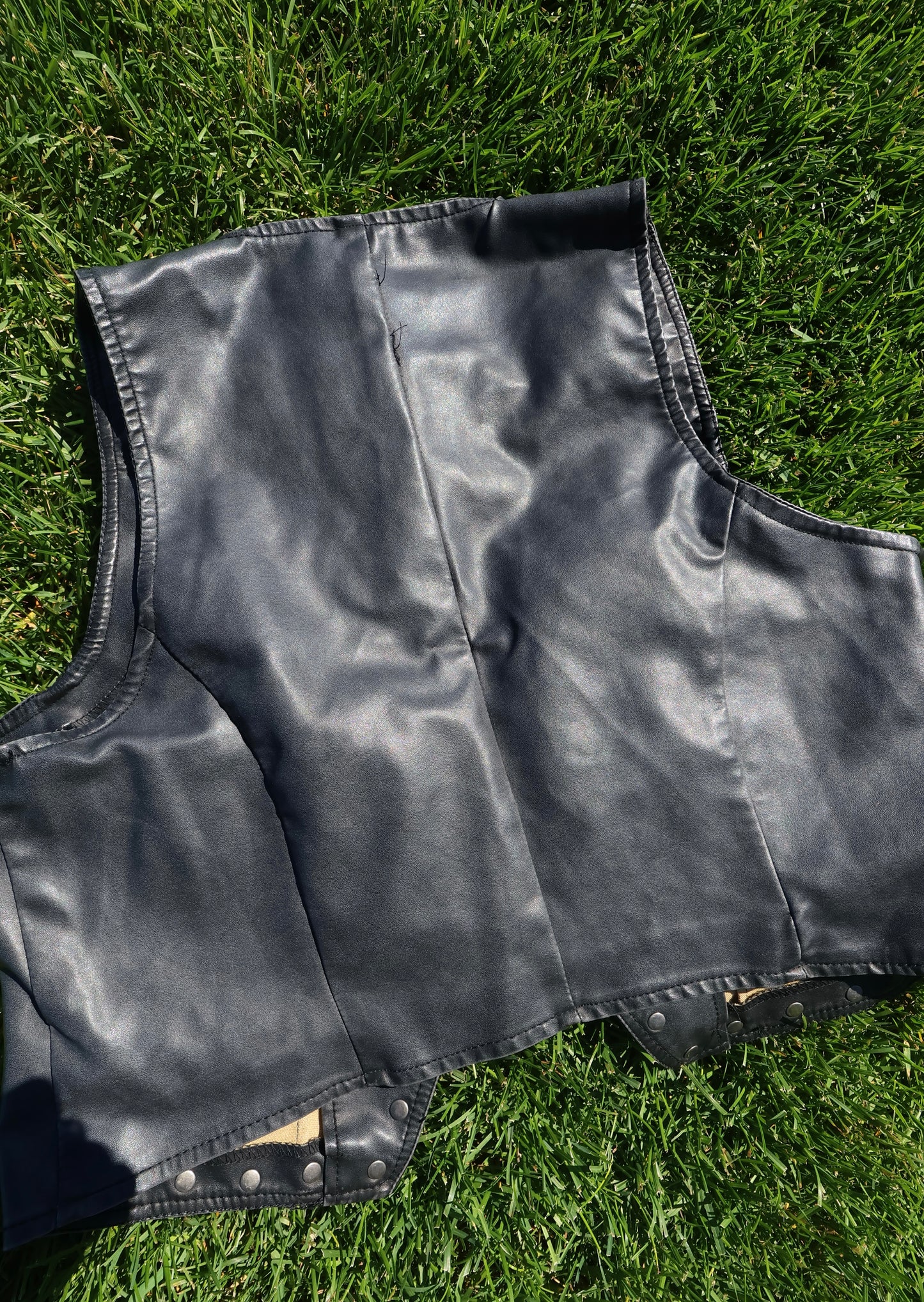 Vintage Leather Studded Vest