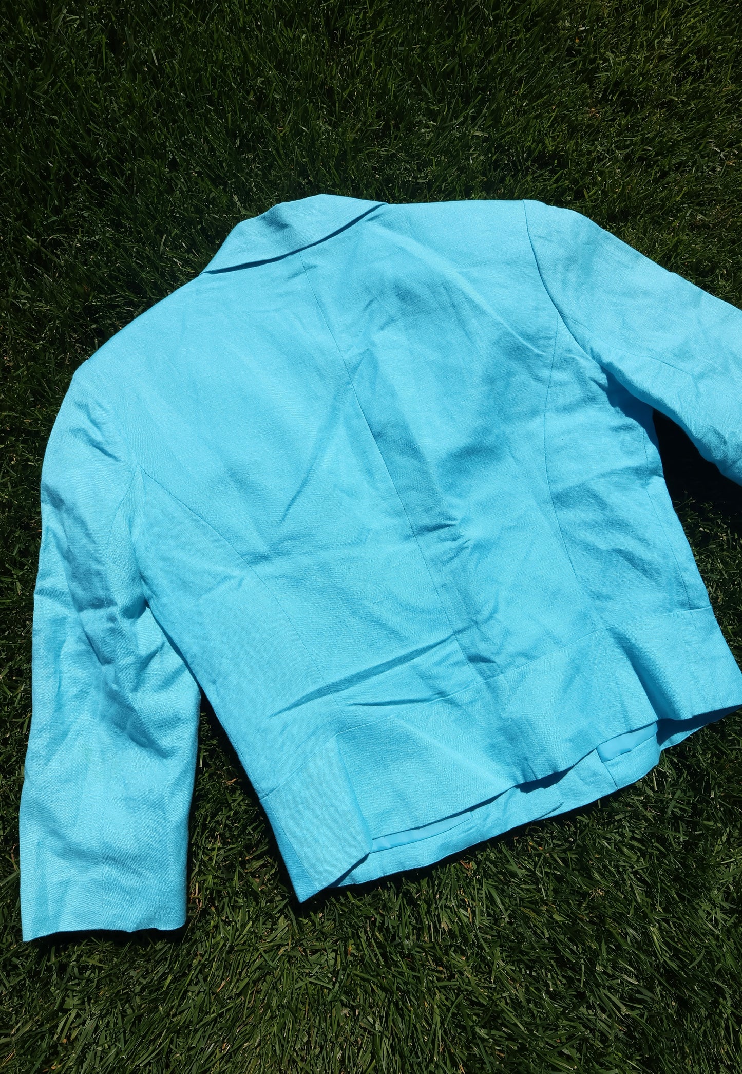 Summer Teal Cropped Blazer