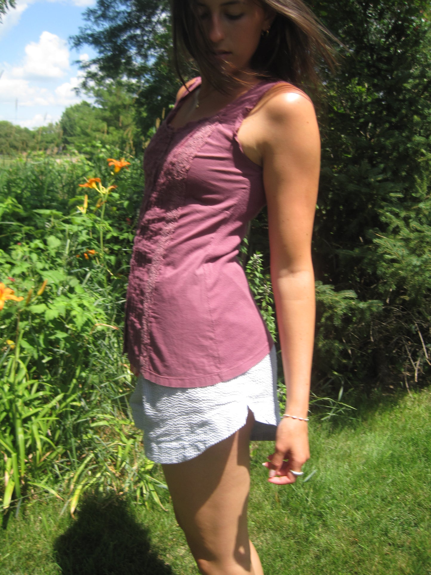 Mauve Princess Boho Tank Top