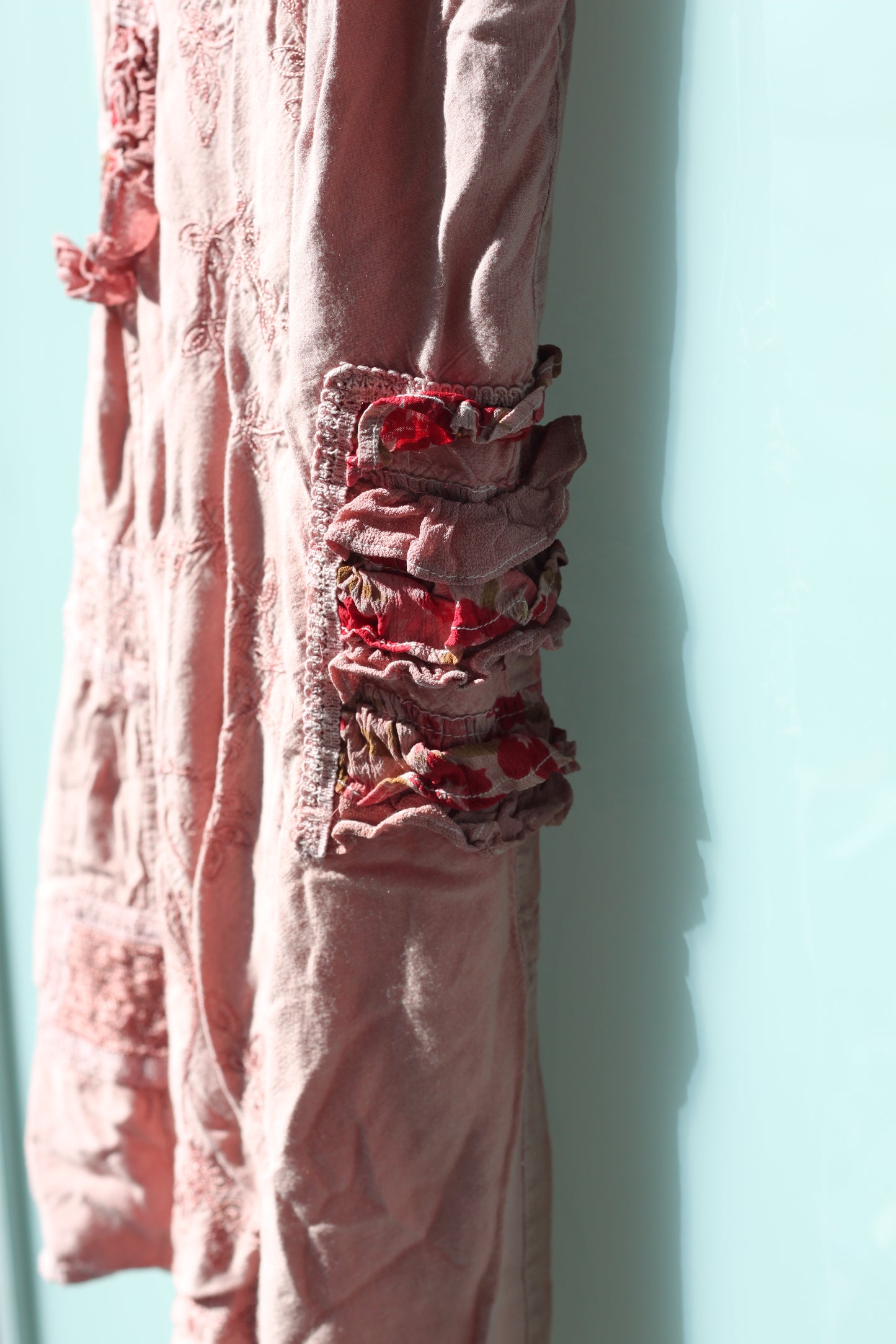 Vintage Boho Mini Mauve Dress