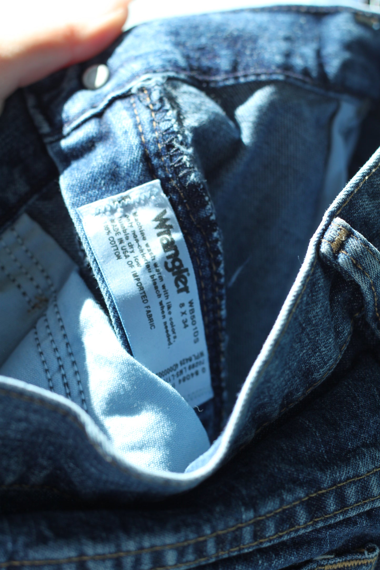 Low Waisted Perfect Dark Wash Wrangler Jeans