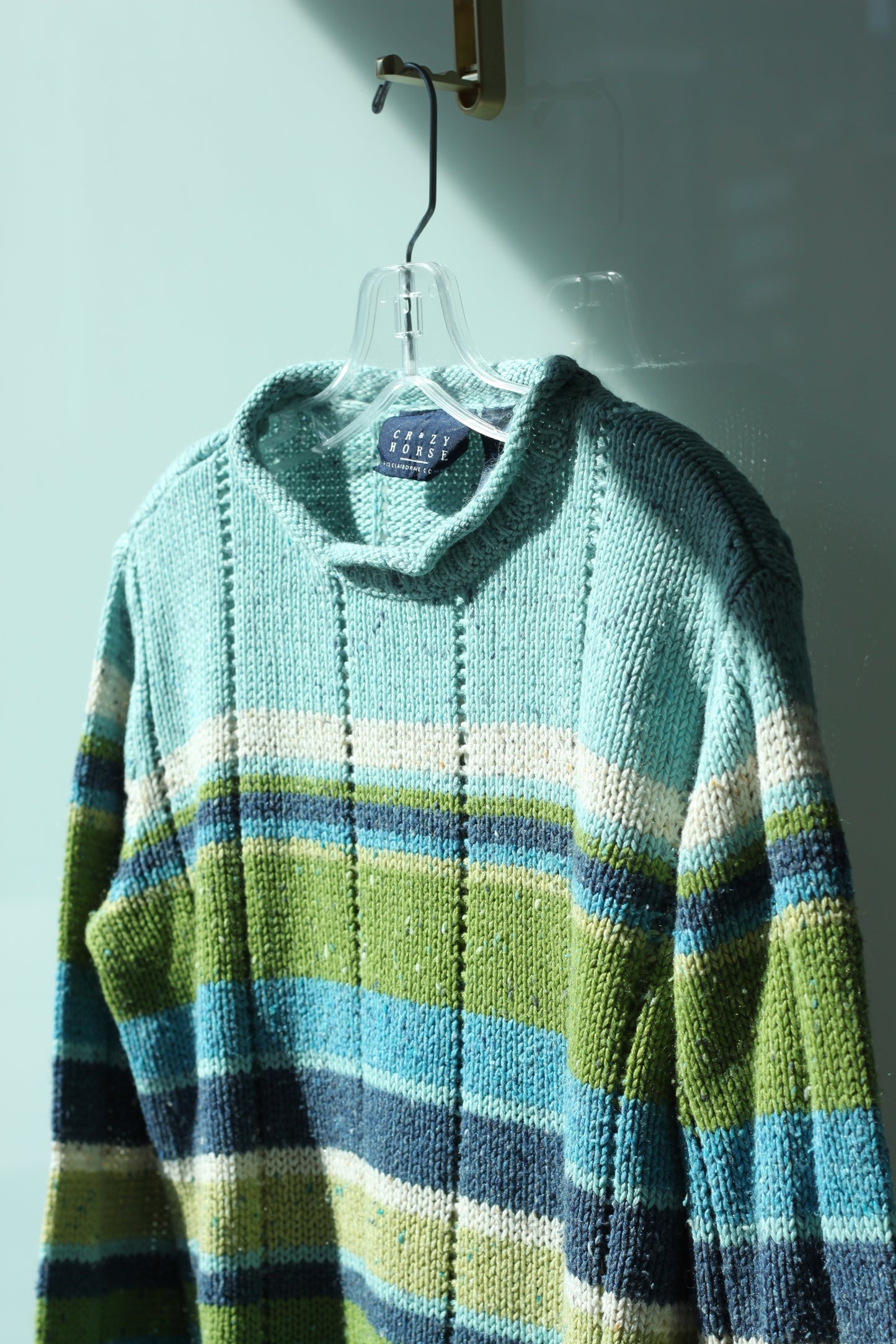 Vintage Earth Tone Mock Neck Sweater