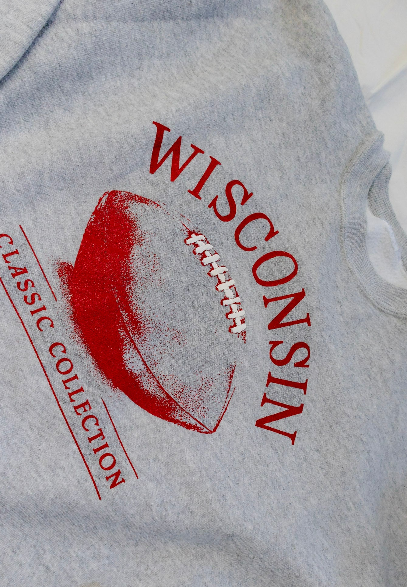 Wisconsin Football Vintage Crew Neck