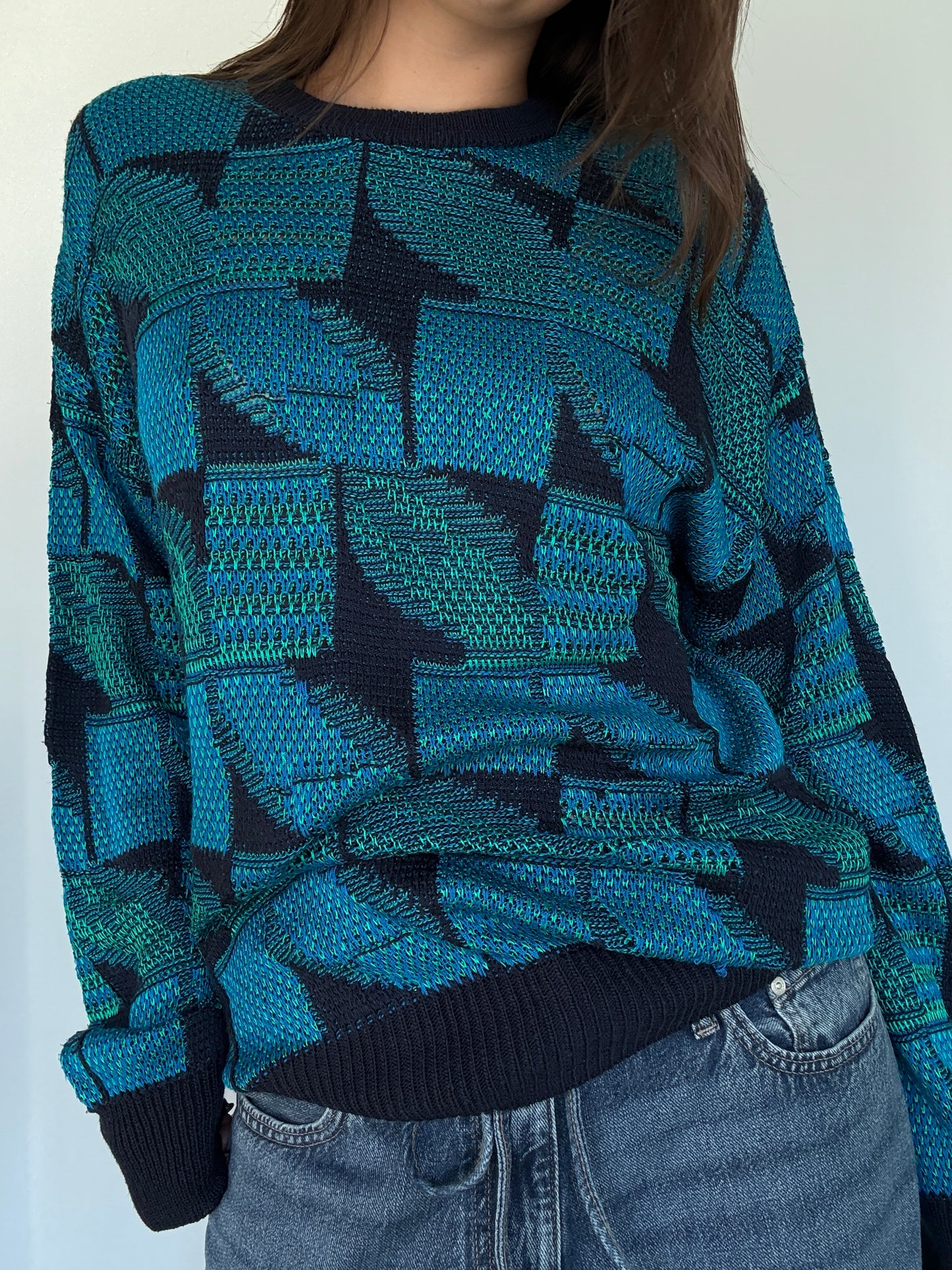 Extremely Retro Crew Neck Sweater