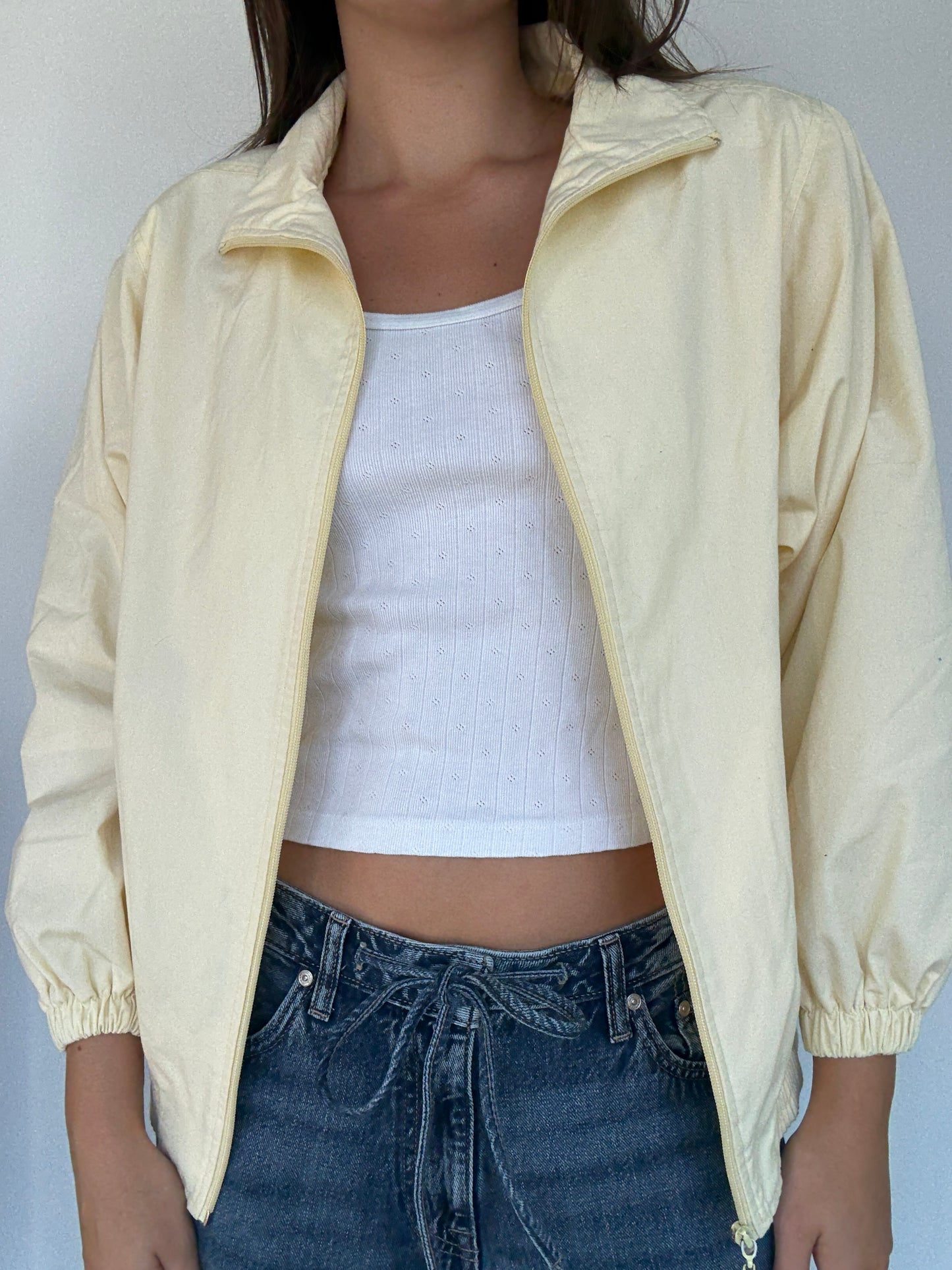 Butter Yellow Bomber Jacket