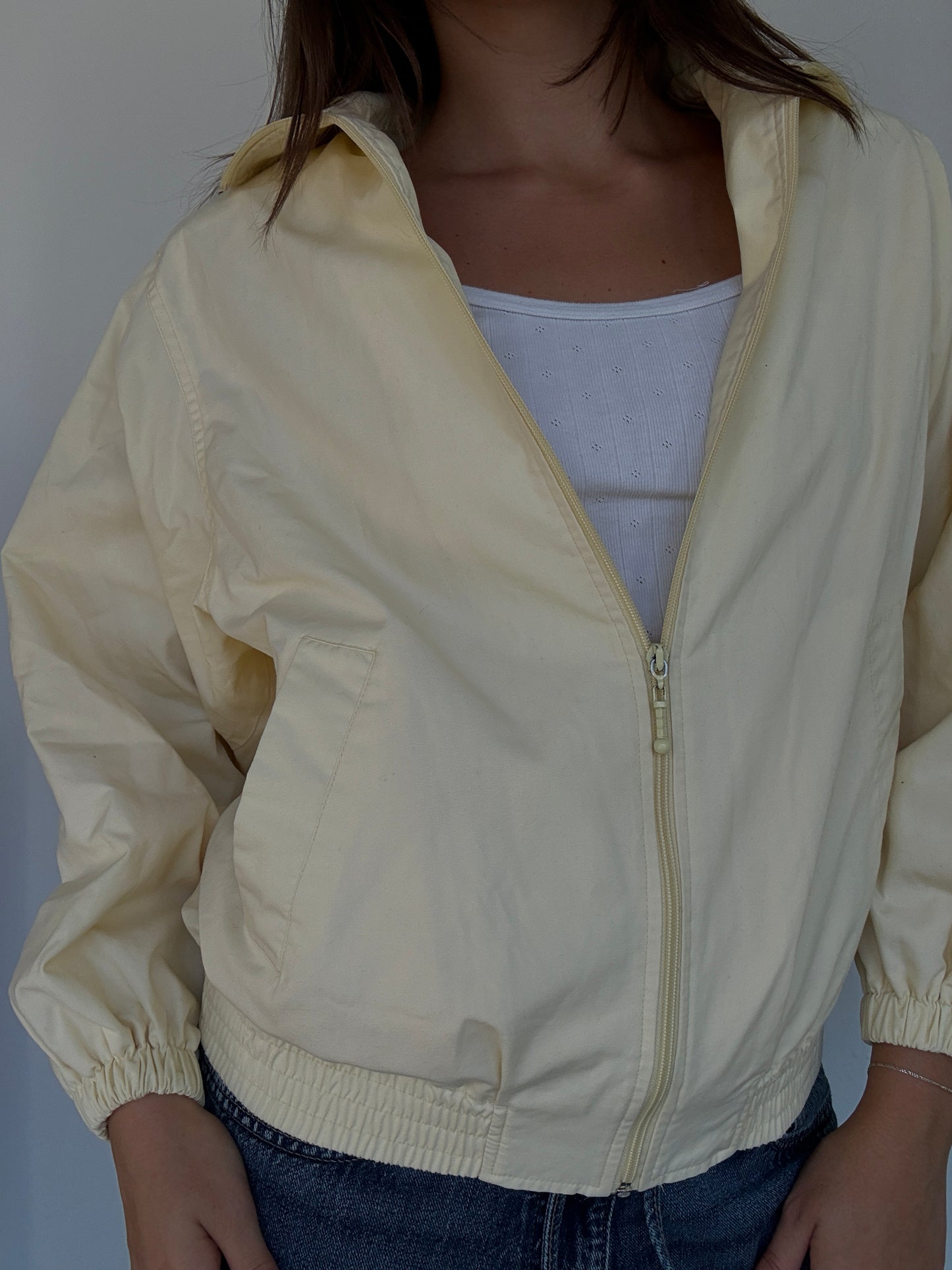Butter Yellow Bomber Jacket