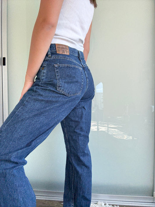 Low Waisted Perfect Dark Wash Wrangler Jeans