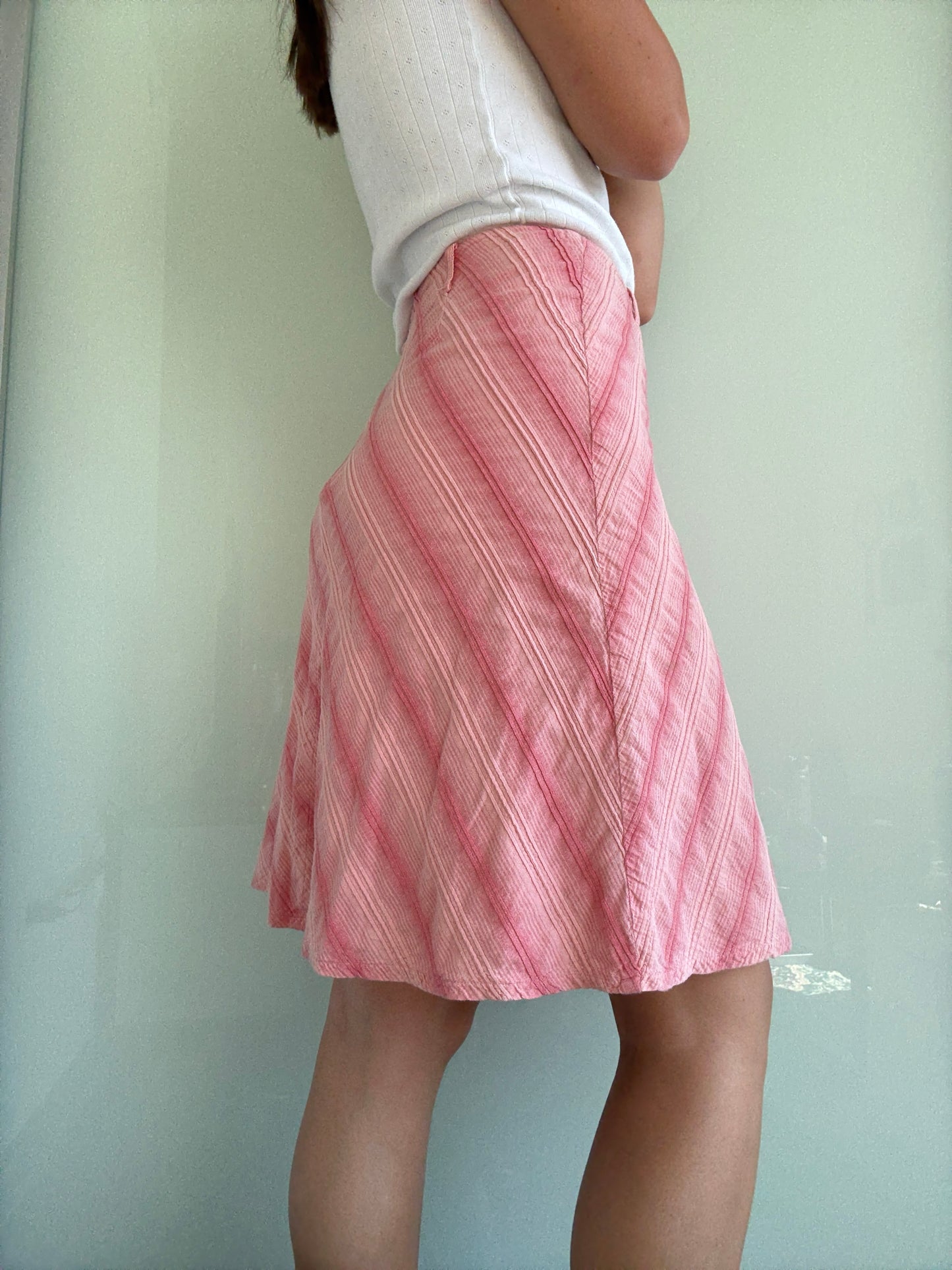 Vintage Shades of Pink Midi Skirt
