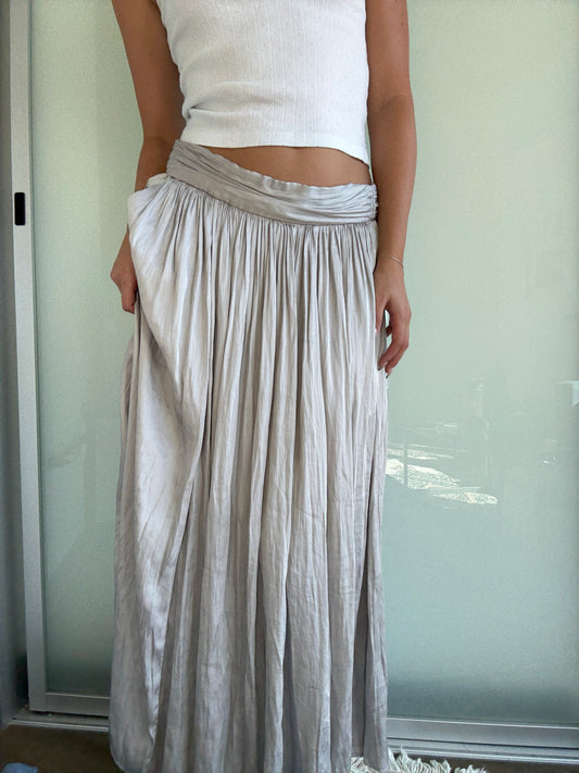 Silver Silk Princess Skirt