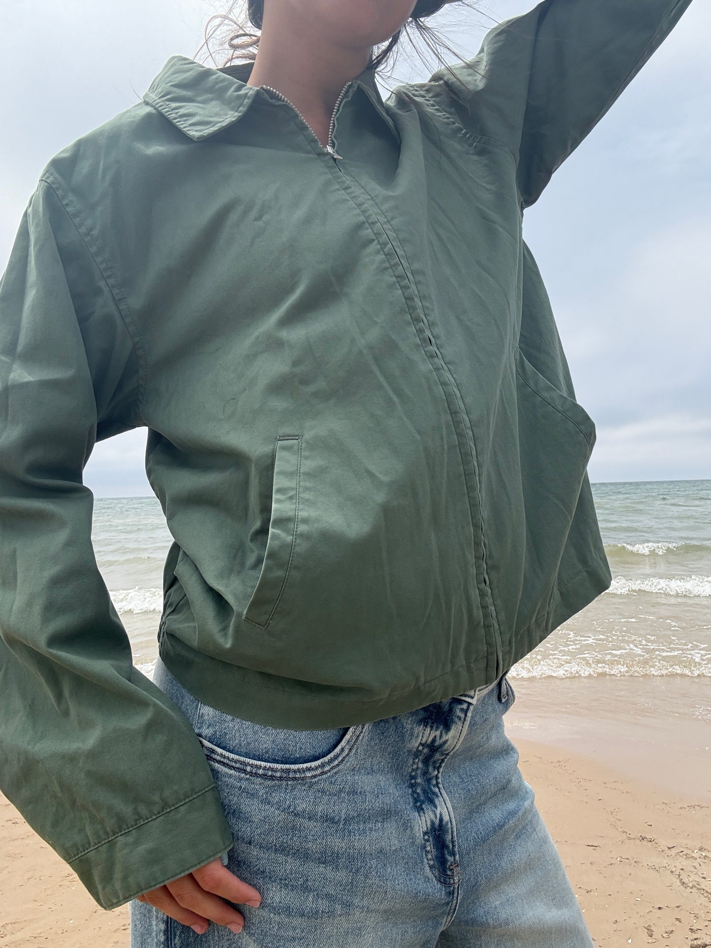 Lands End Stunning Zip Up Jacket