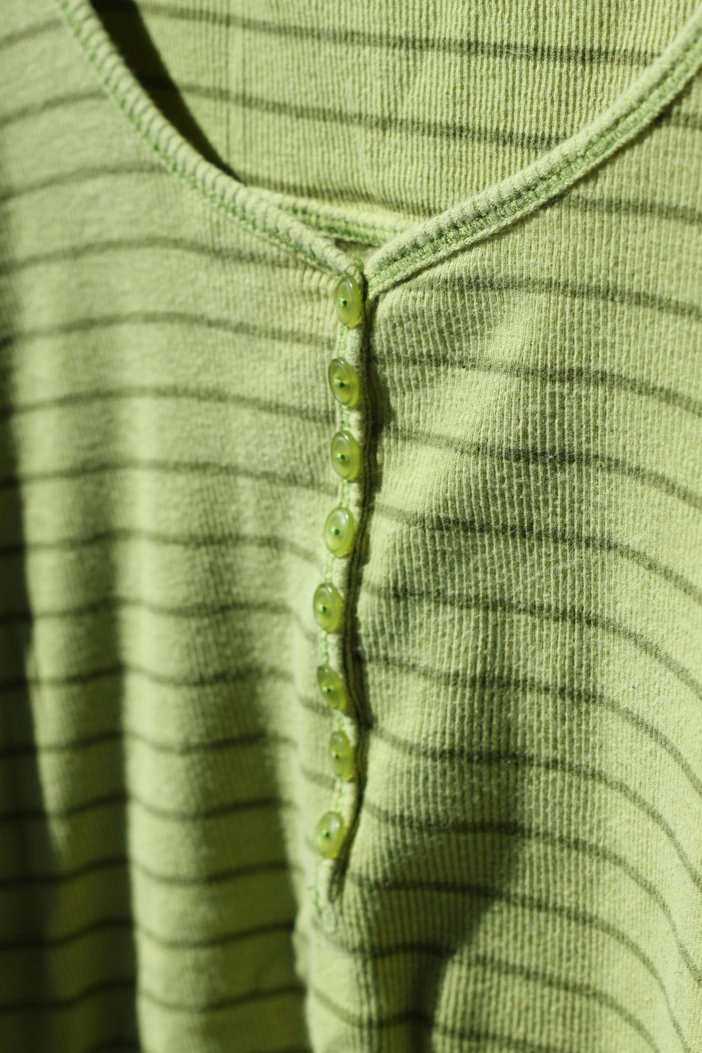 Sage Green Quarter Button Baby Tee