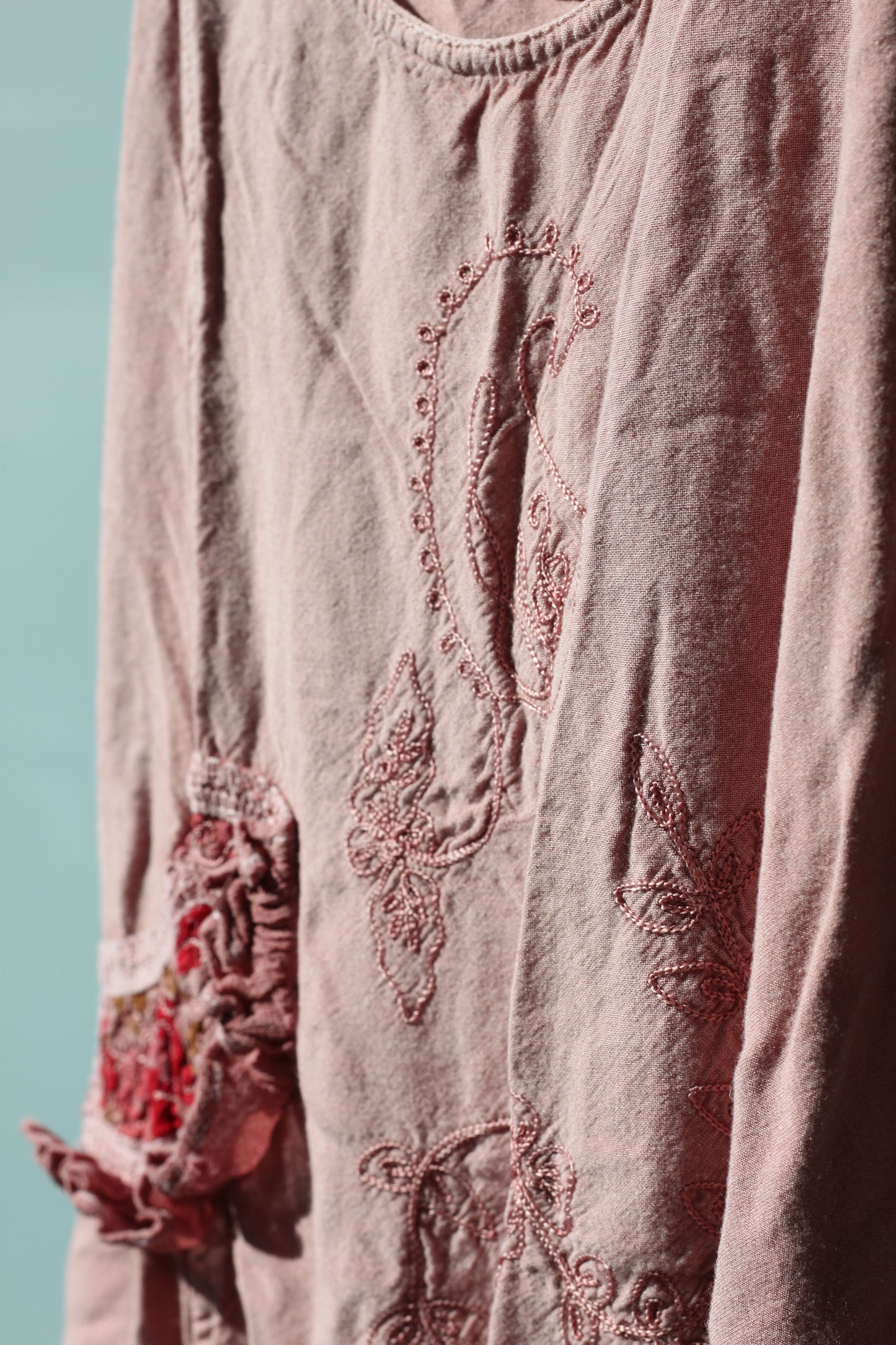 Vintage Boho Mini Mauve Dress