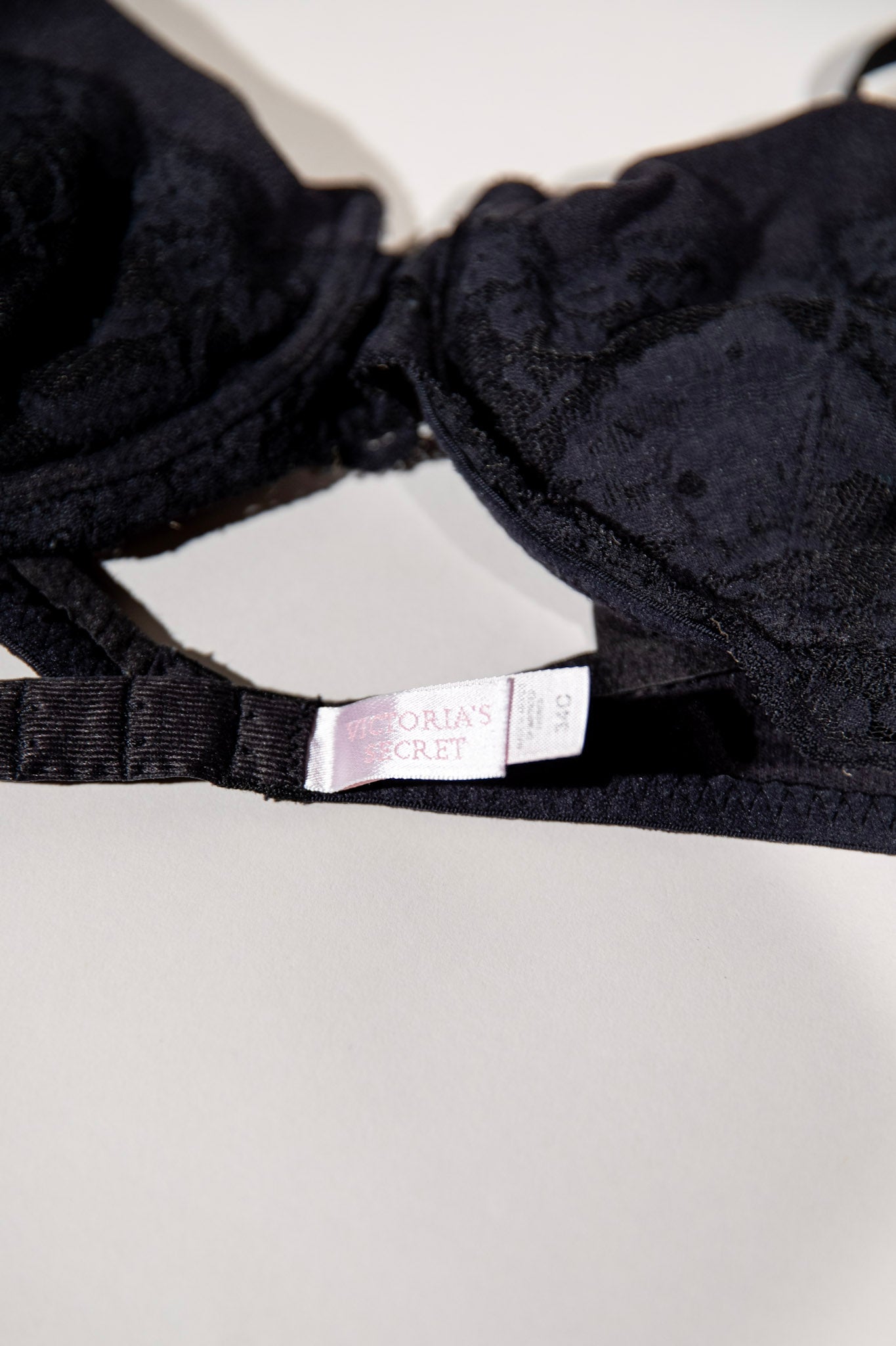 Vintage Victorias Secret Black Lace Bra