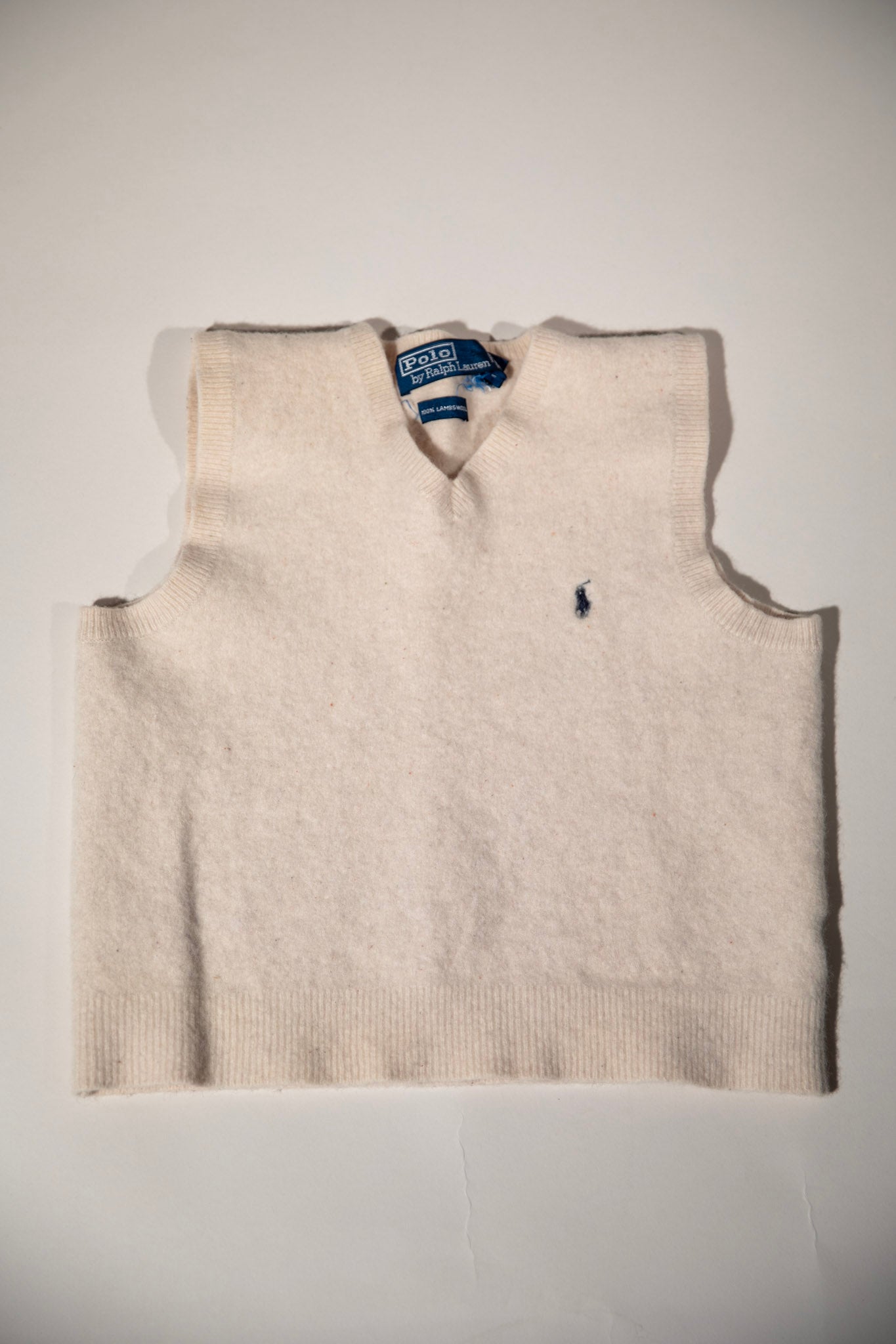 100% Lamb Wool Polo Mini Sweater Vest
