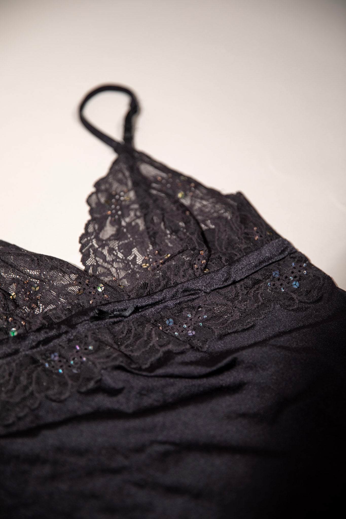 Sheer Lace Vintage Black Tank Top