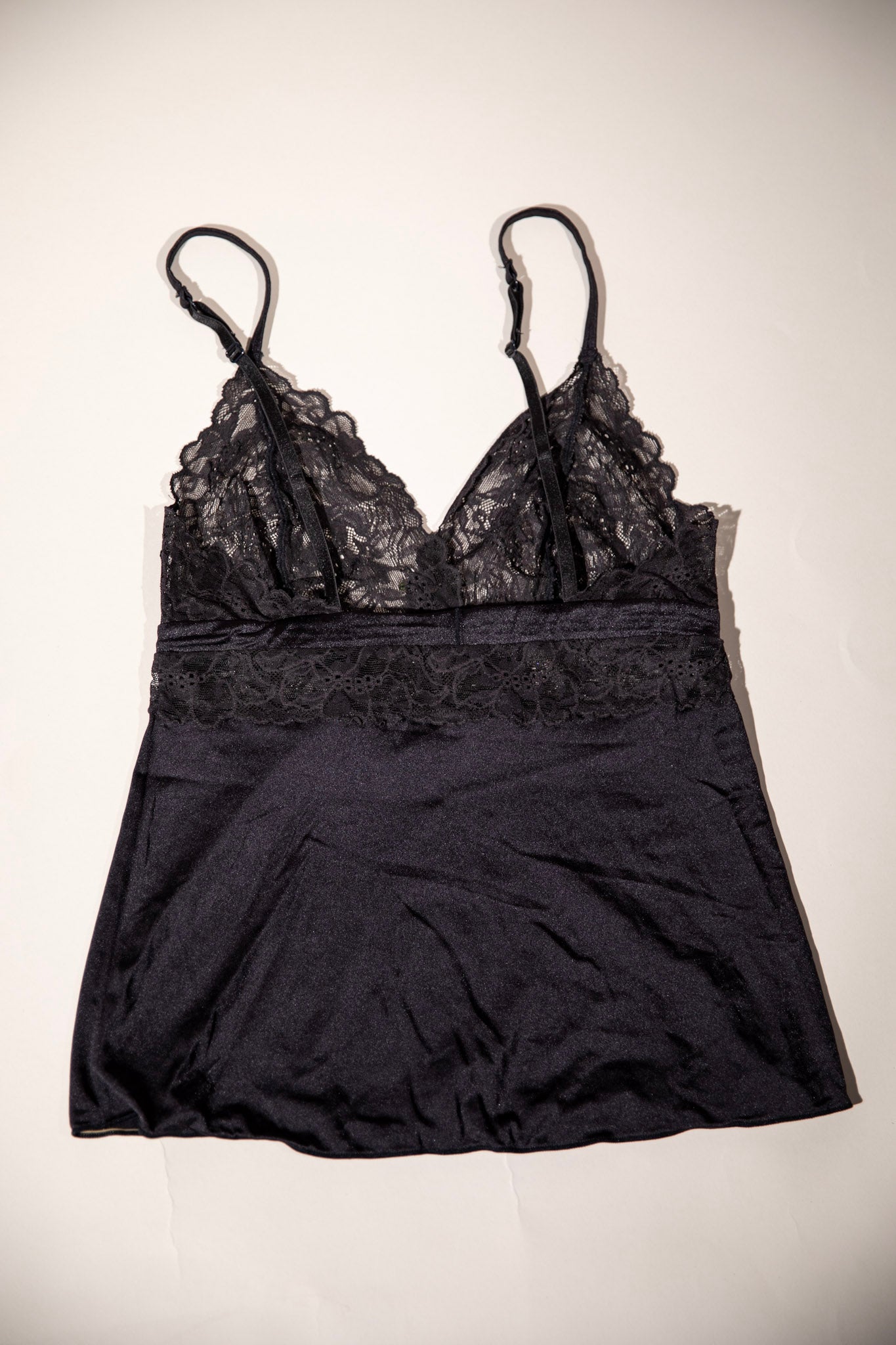 Sheer Lace Vintage Black Tank Top