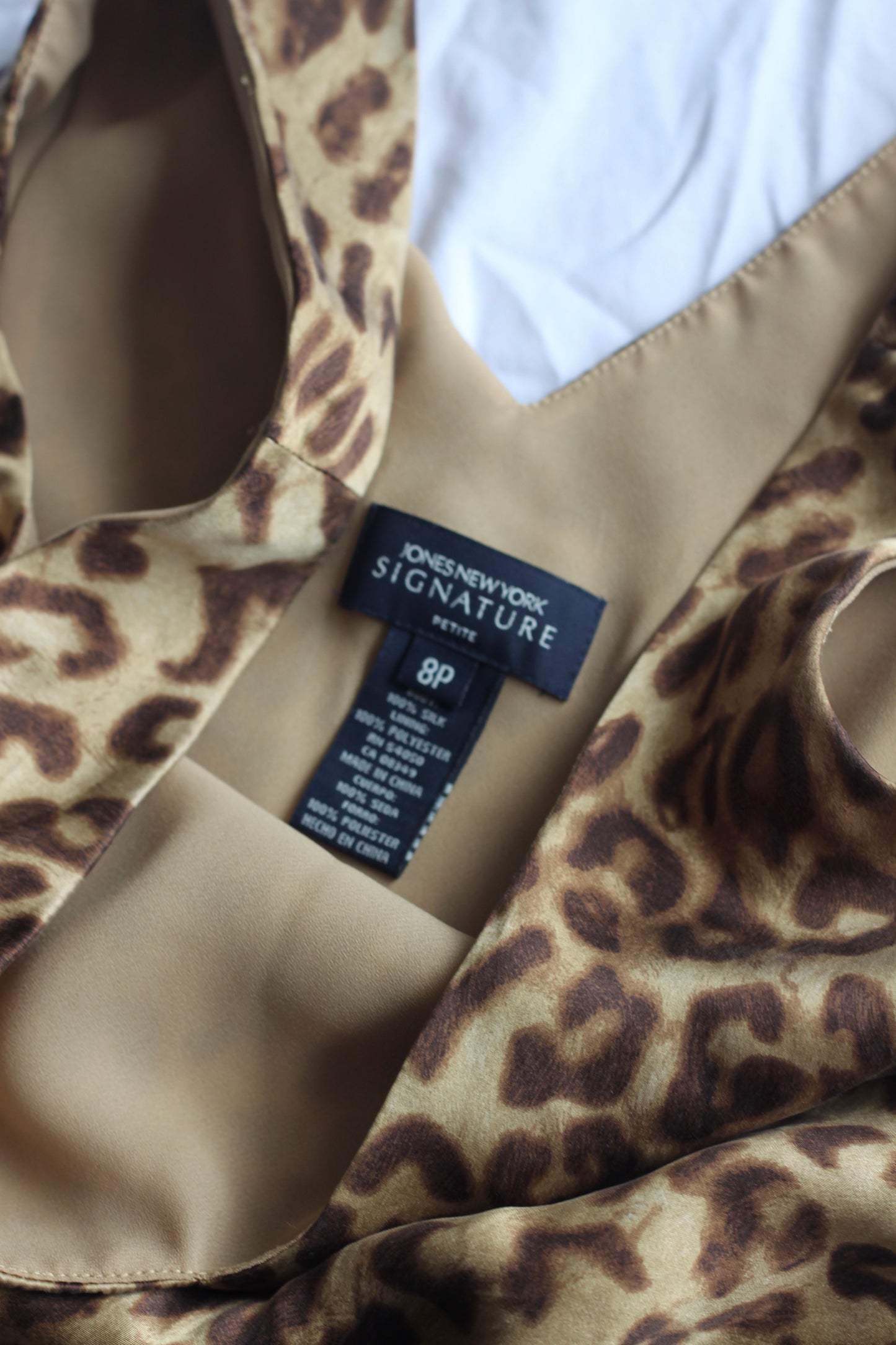 Vintage Midi Length Leopard Slip Dress