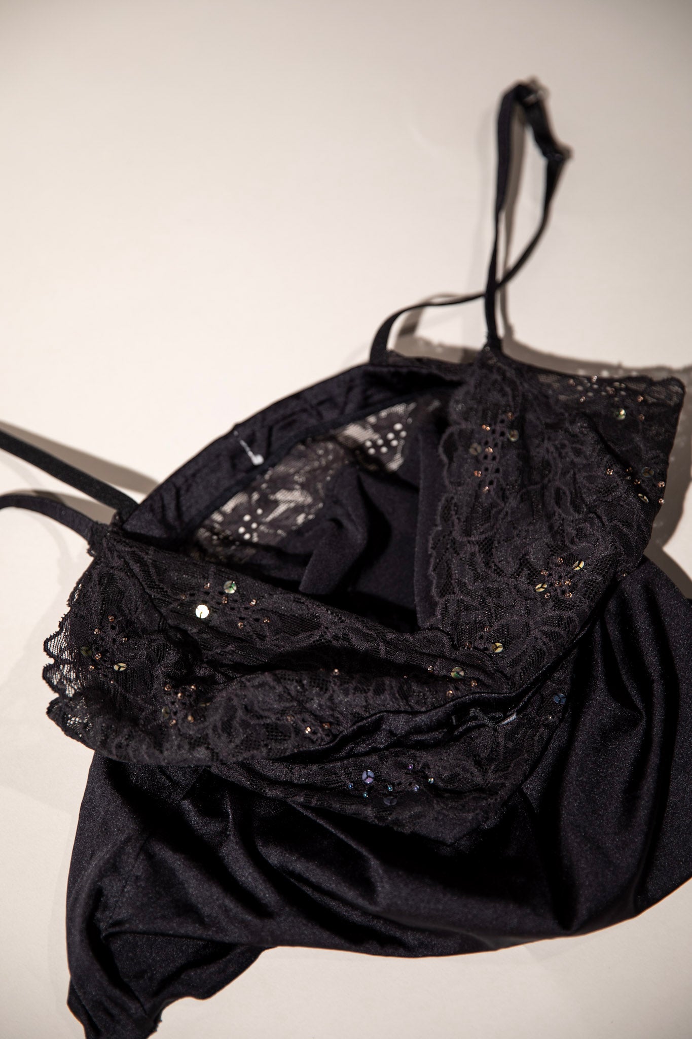 Sheer Lace Vintage Black Tank Top