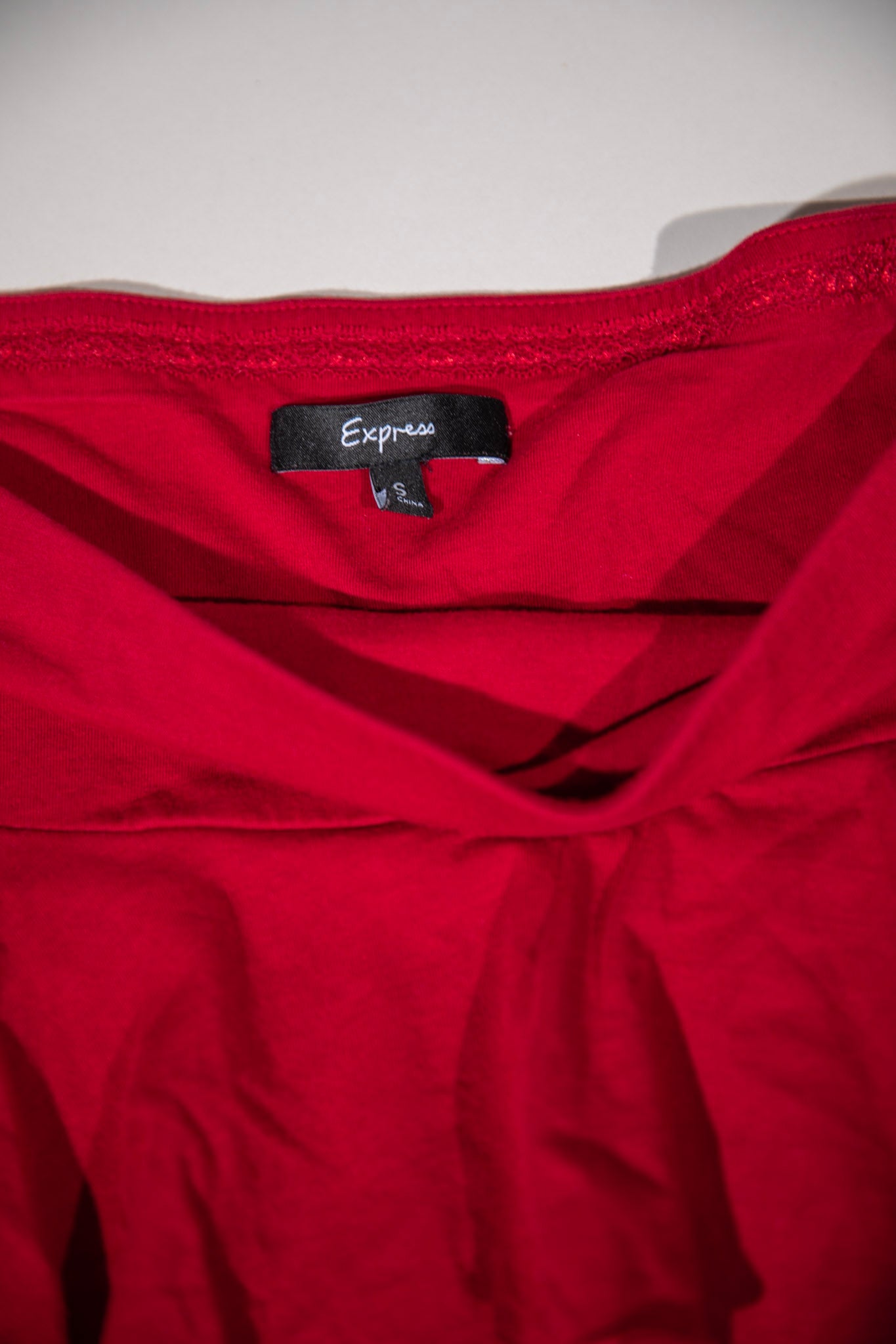 Red Mini Ruffle Skirt