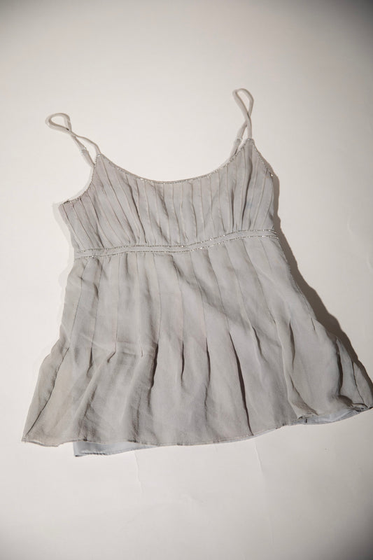 Gray Sparkle Beaded Camisole