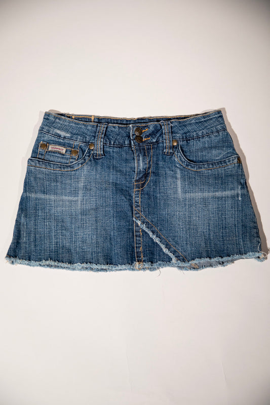 Vintage Stitch Mini Denim Skirt