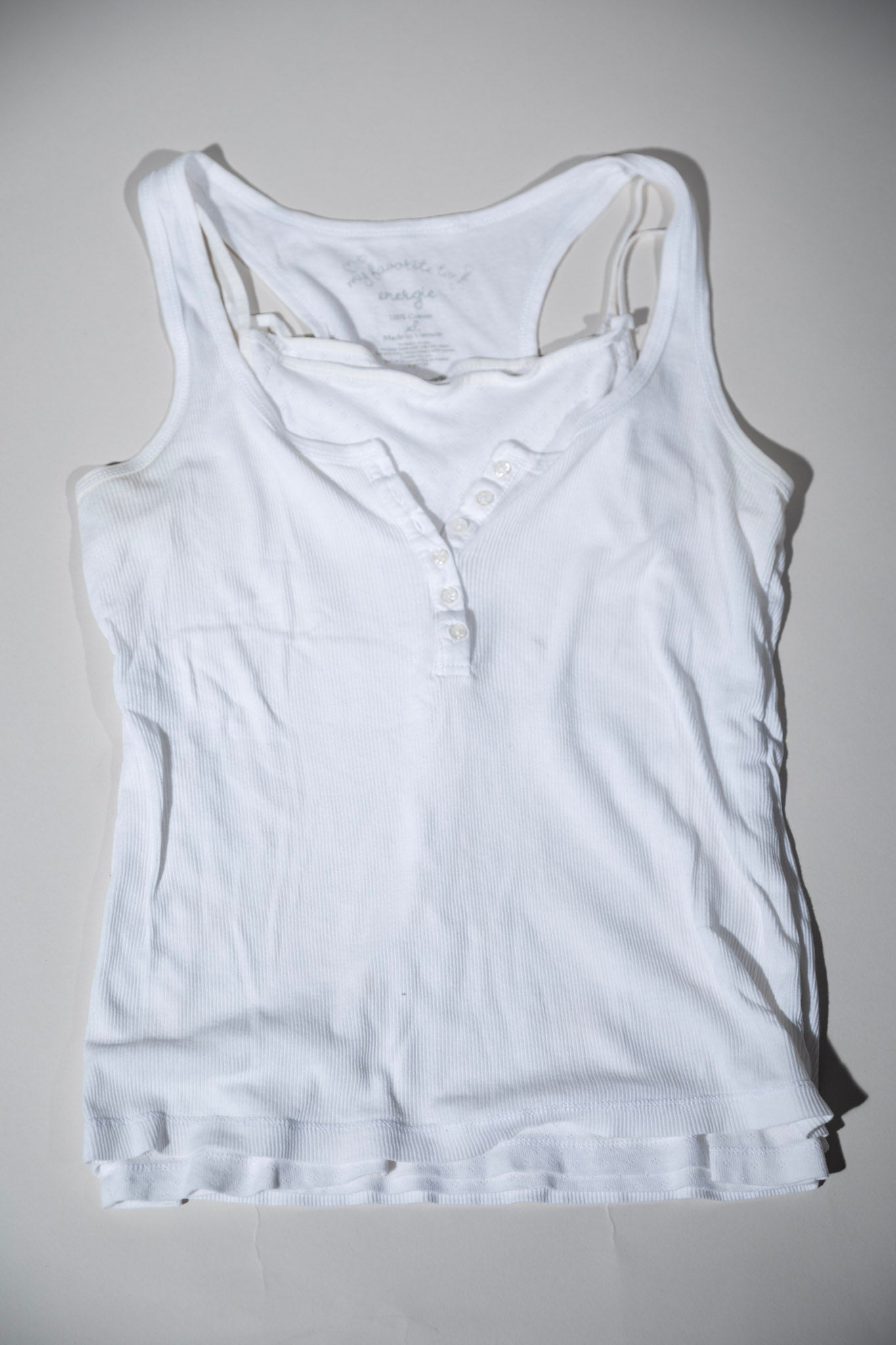 White Layered Tank Top