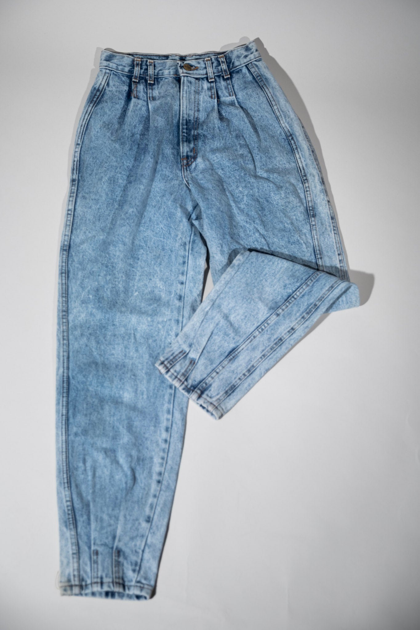 High Waisted Layered Stitch Jeans