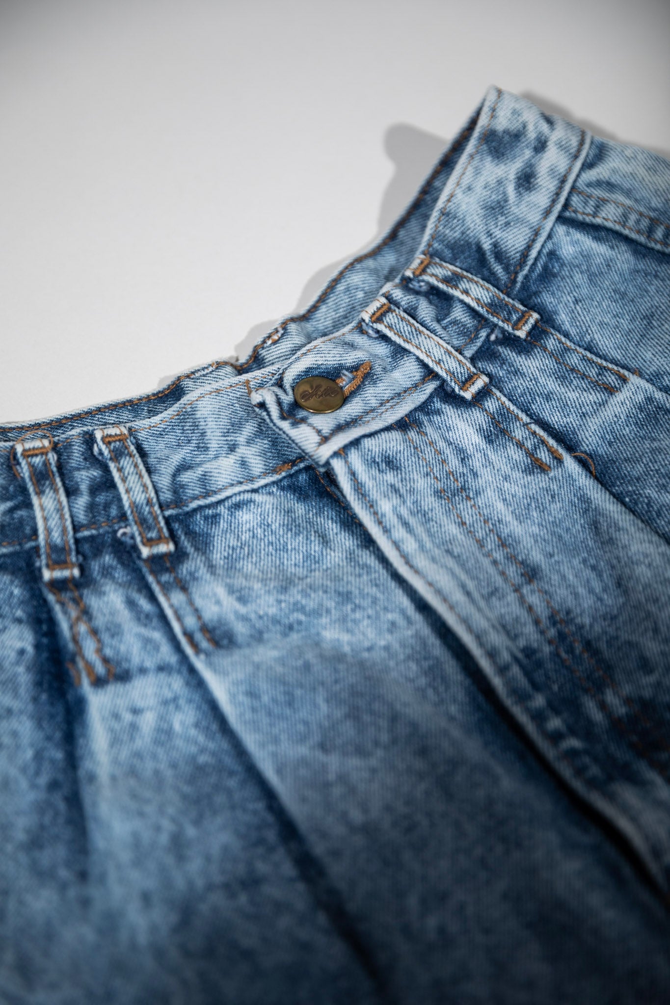High Waisted Layered Stitch Jeans