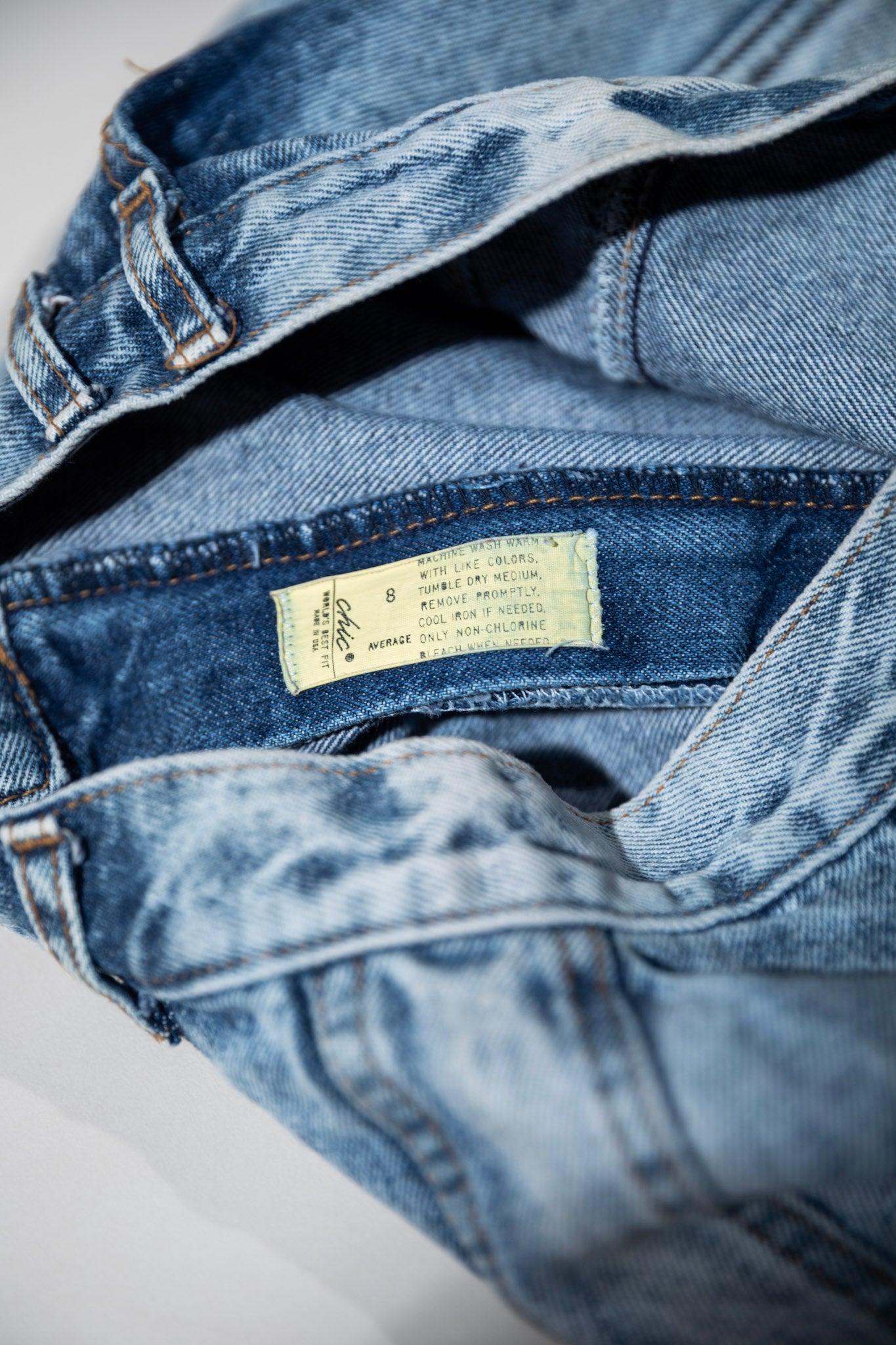 High Waisted Layered Stitch Jeans