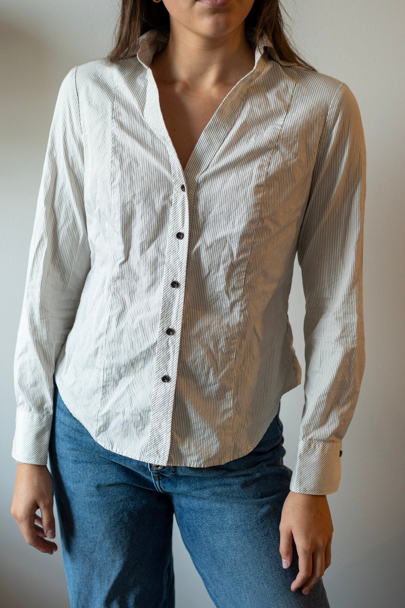 Vintage Stripe Button Up