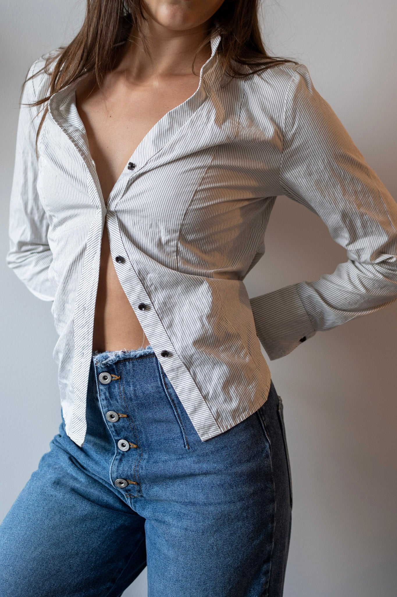 Vintage Stripe Button Up