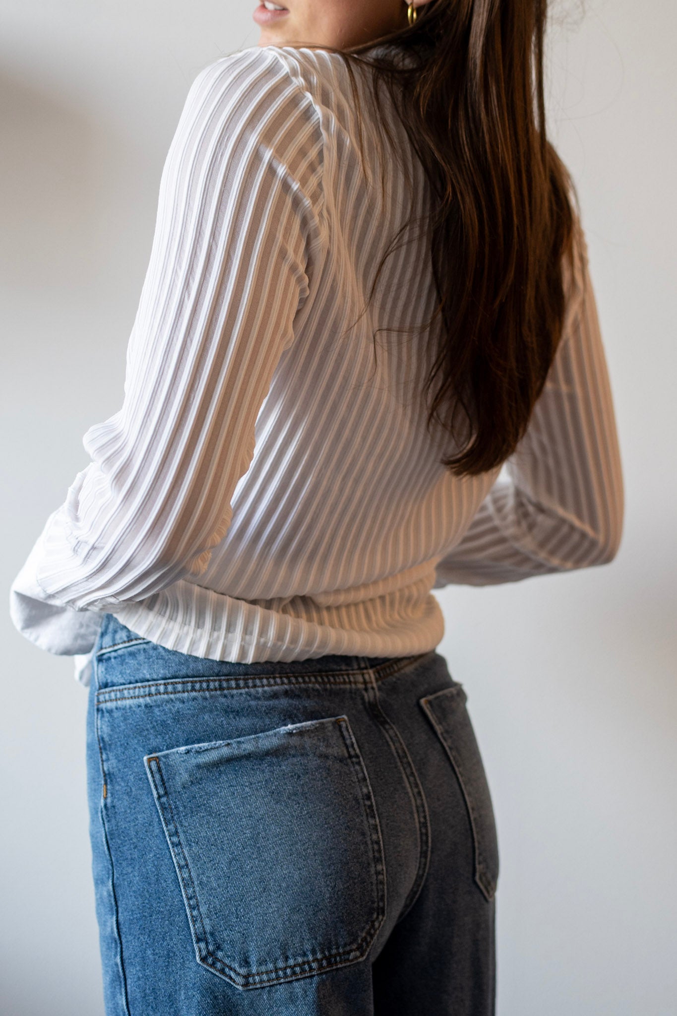 Trendy White Button Up