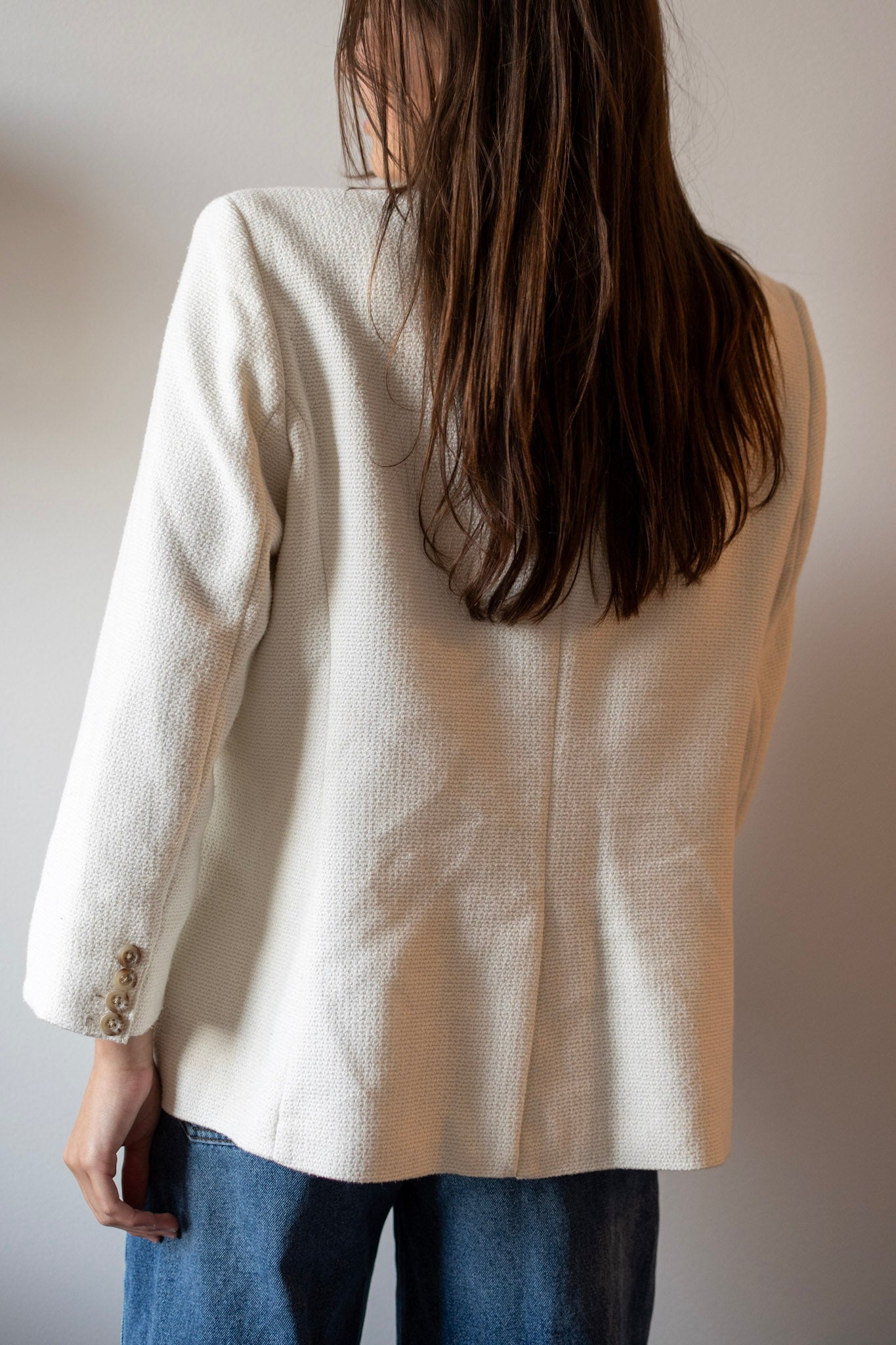 Anne Taylor Wool Cream Blazer