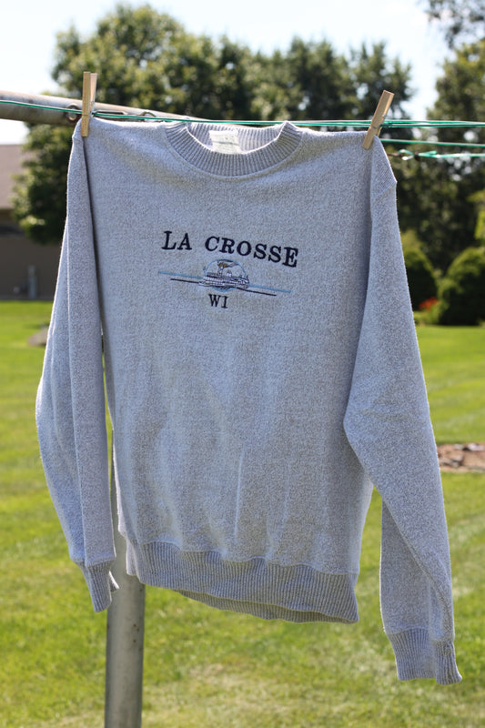 Embroidered La Crosse Crew Neck