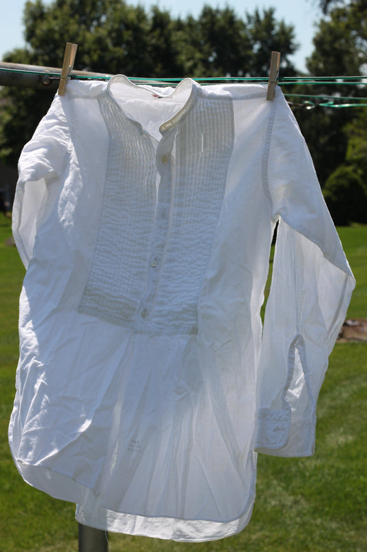 White Vintage Linen Blouse