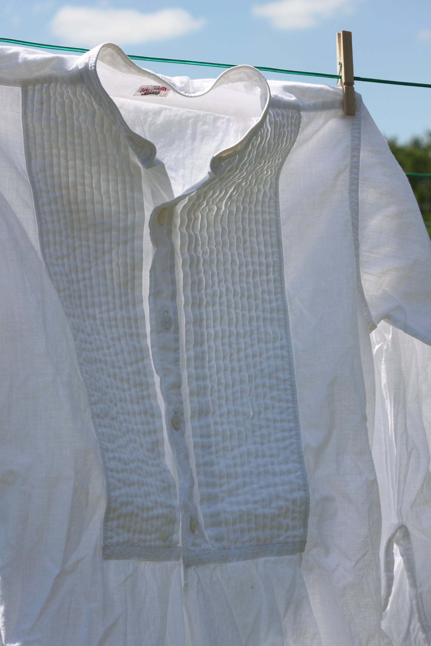White Vintage Linen Blouse