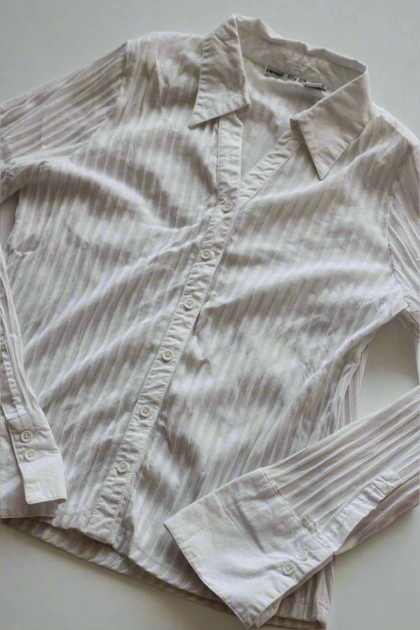 Trendy White Button Up