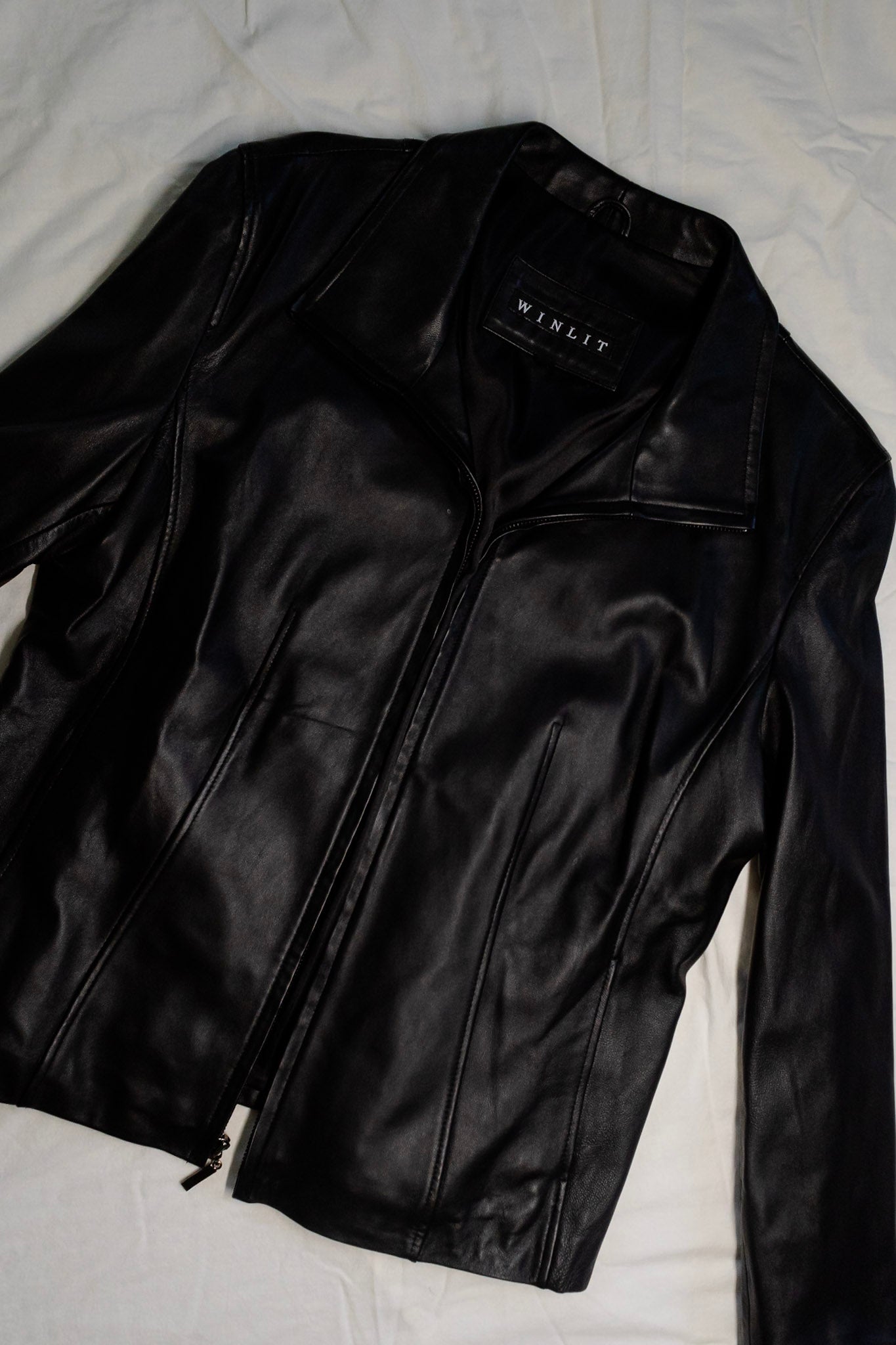 Vintage Leather Zip Jacket