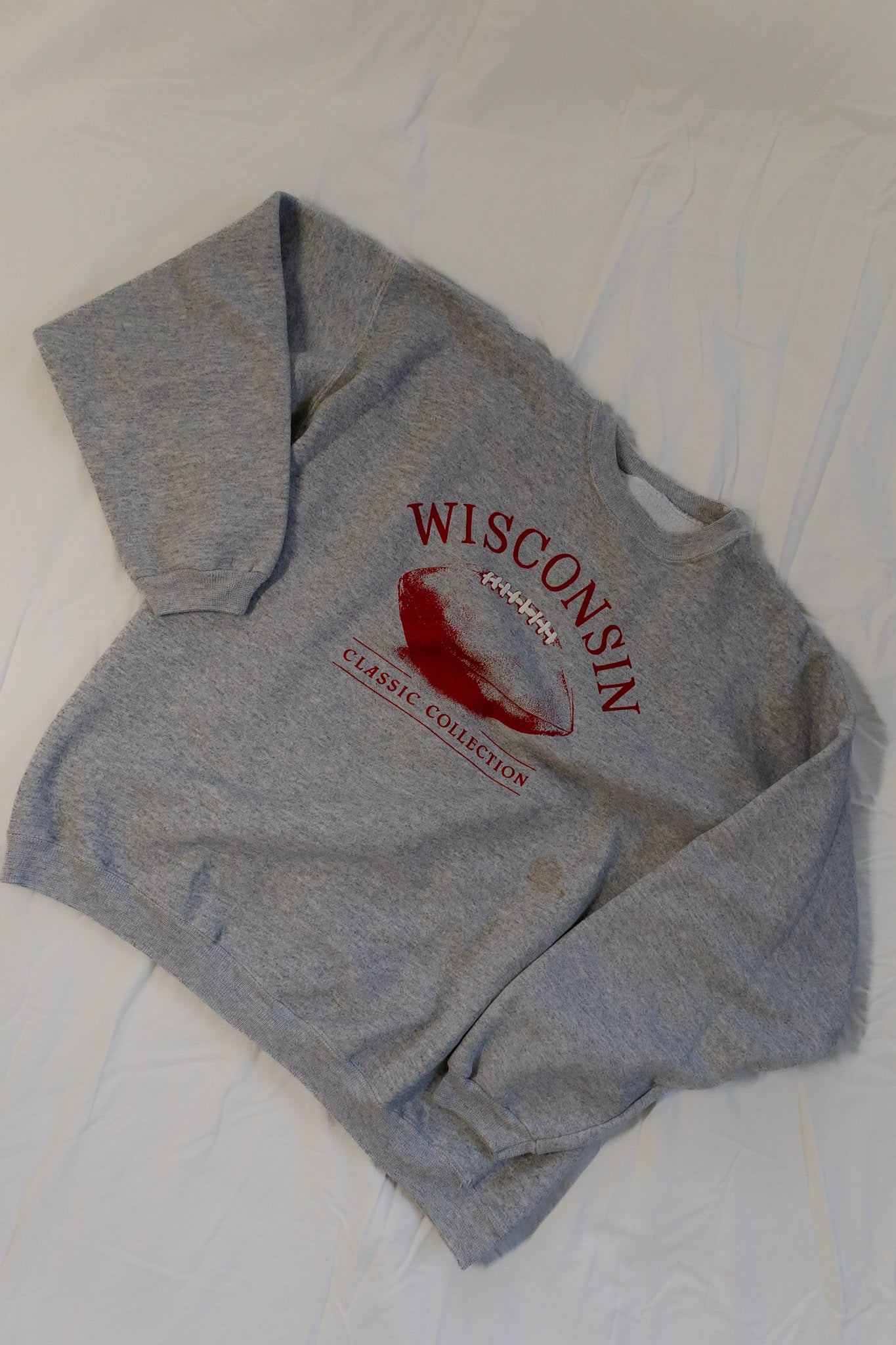 Wisconsin Football Vintage Crew Neck