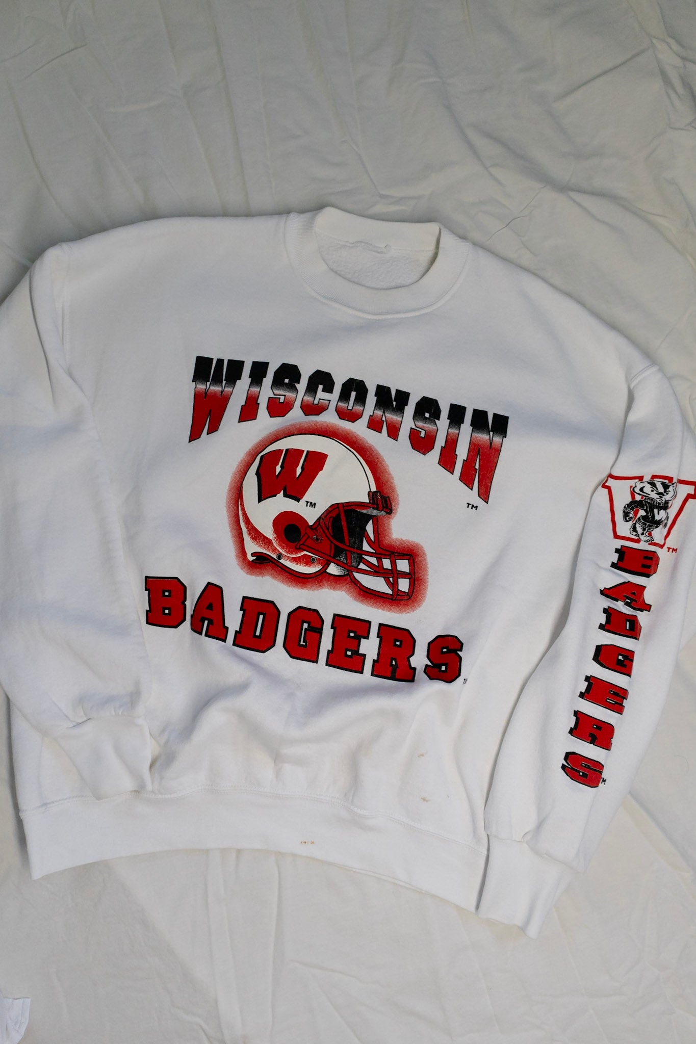 Vintage White Badger Crew Neck