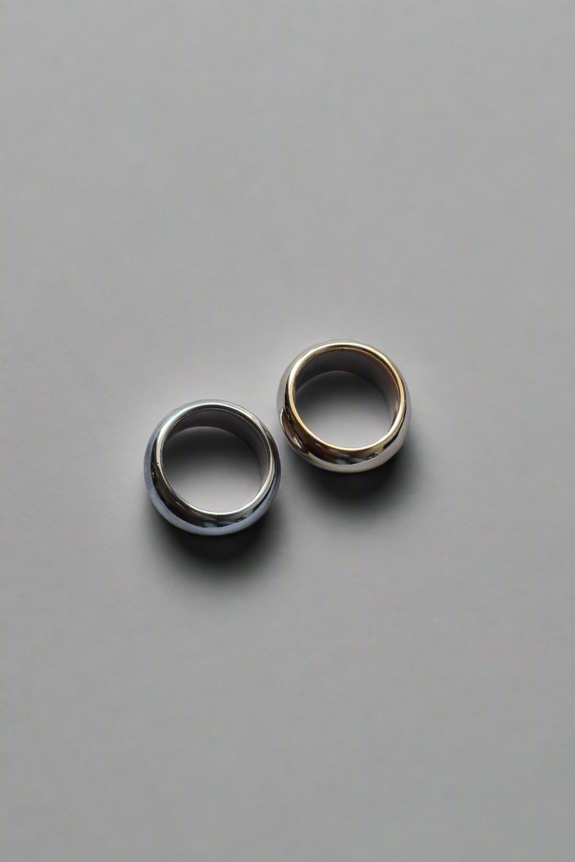 Gold and Silver Chunky Ring Set