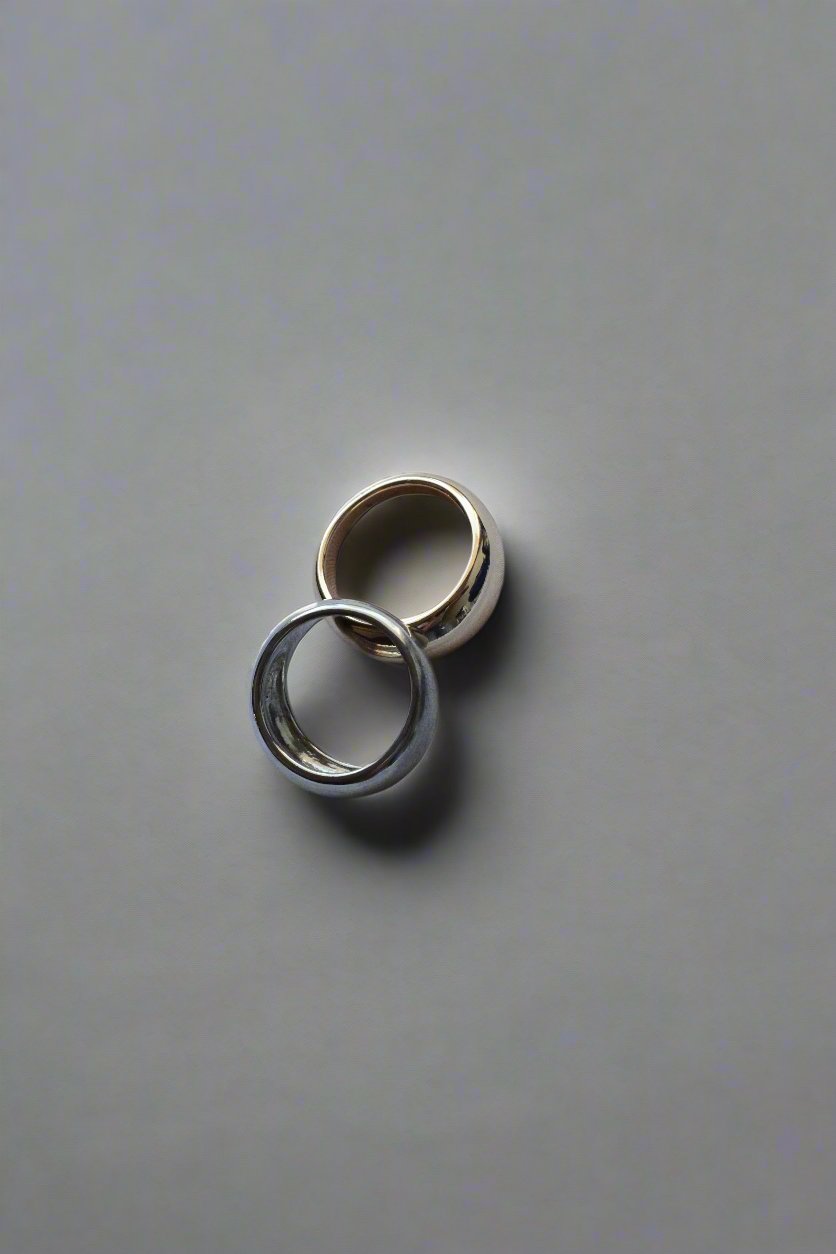Gold and Silver Chunky Ring Set