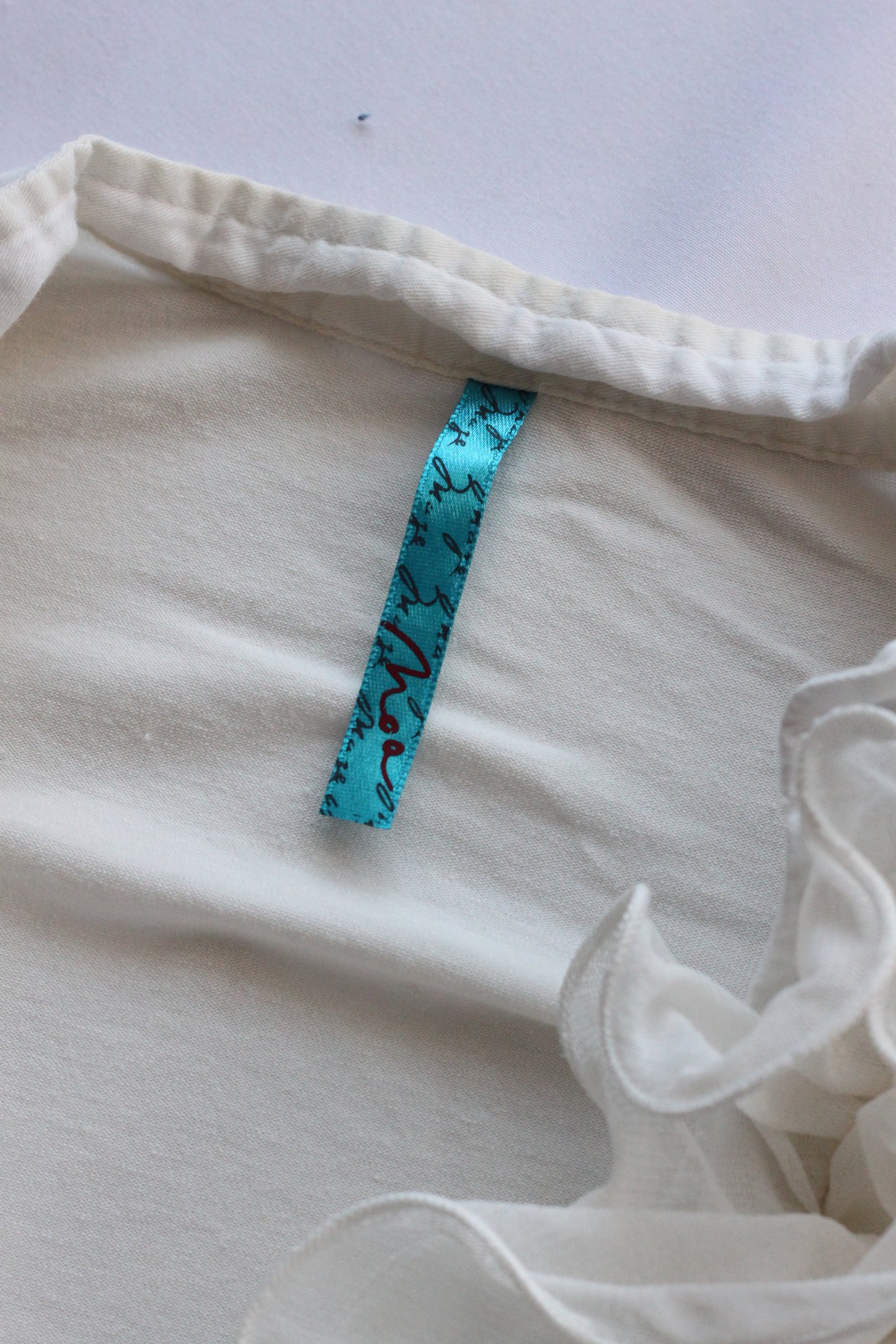 Ruffle Cotton Button-Up Shirt