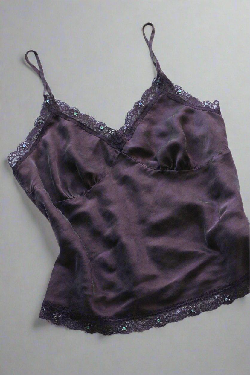 Vintage Purple Lace Cami