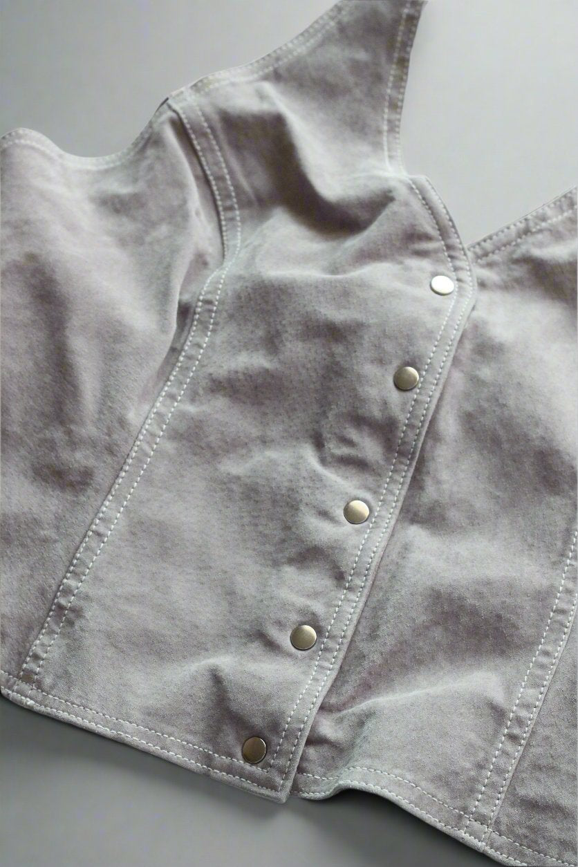 Vintage Trendy Button-Up Halter Top